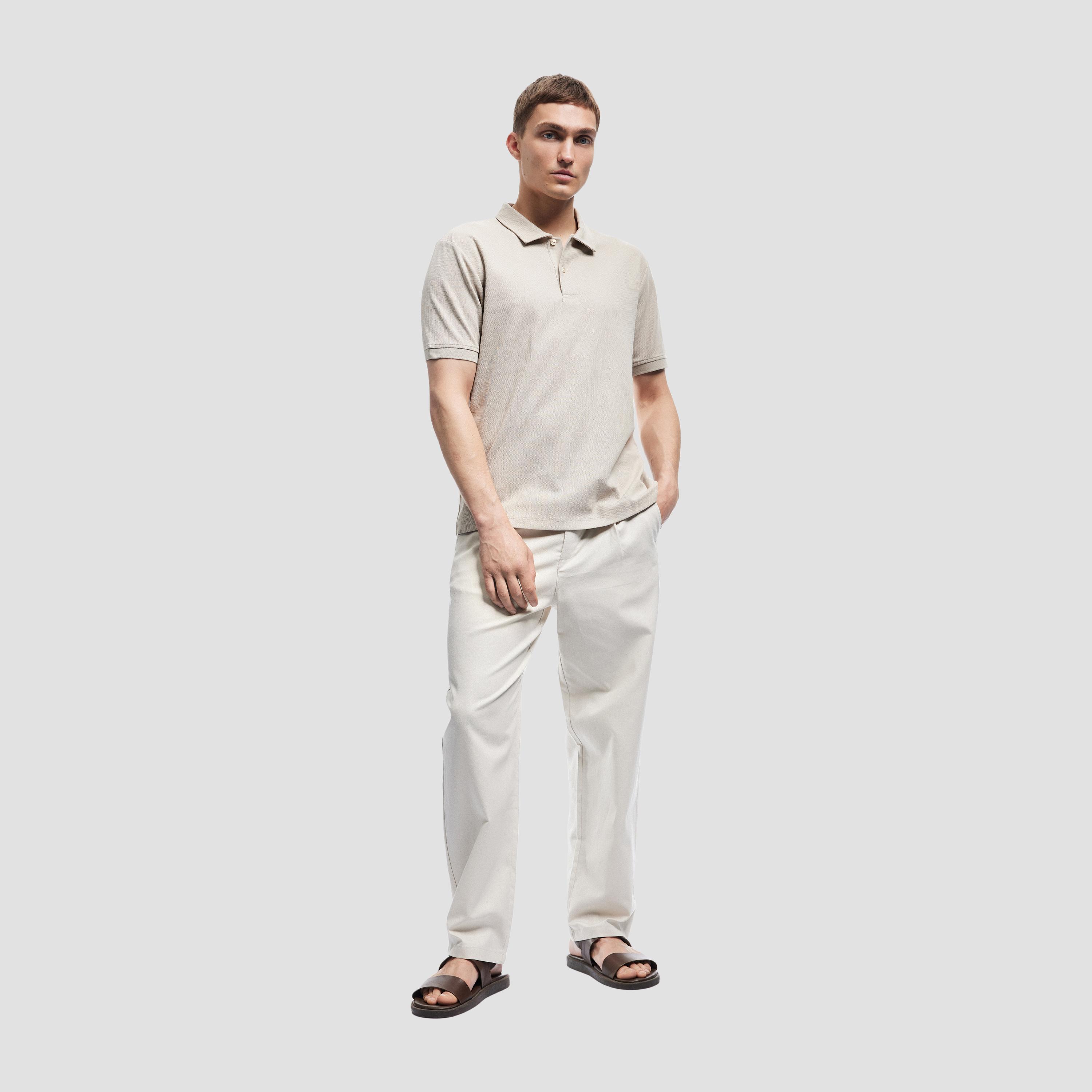 KOTON Plain Collared Short Sleeves Men's Polo T-Shirt-men-clothing-tshirtsandpolos-polos-image-2