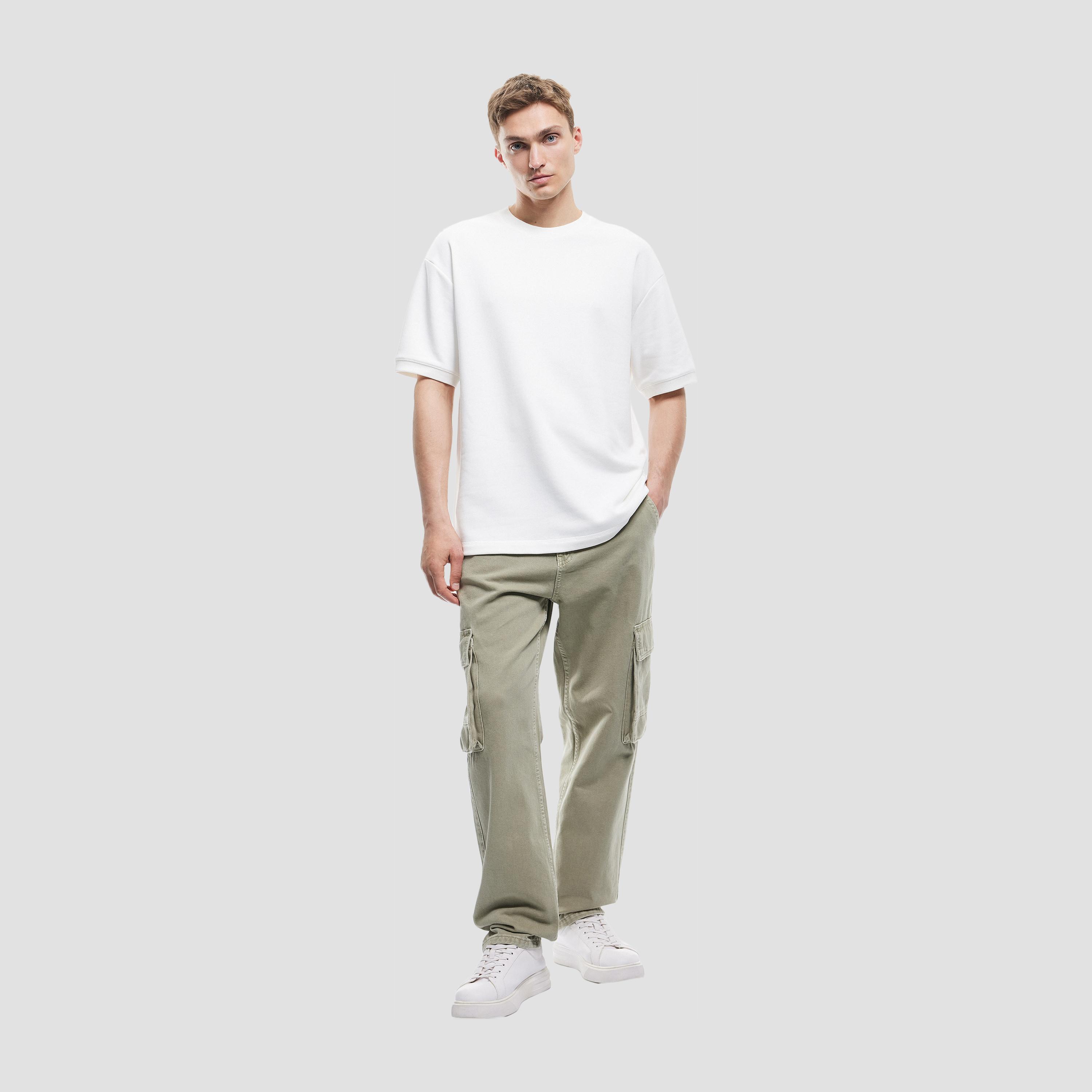 KOTON Plain Crew Neck Short Sleeves Men's T-Shirt-men-clothing-tshirtsandpolos-tshirts-image-2