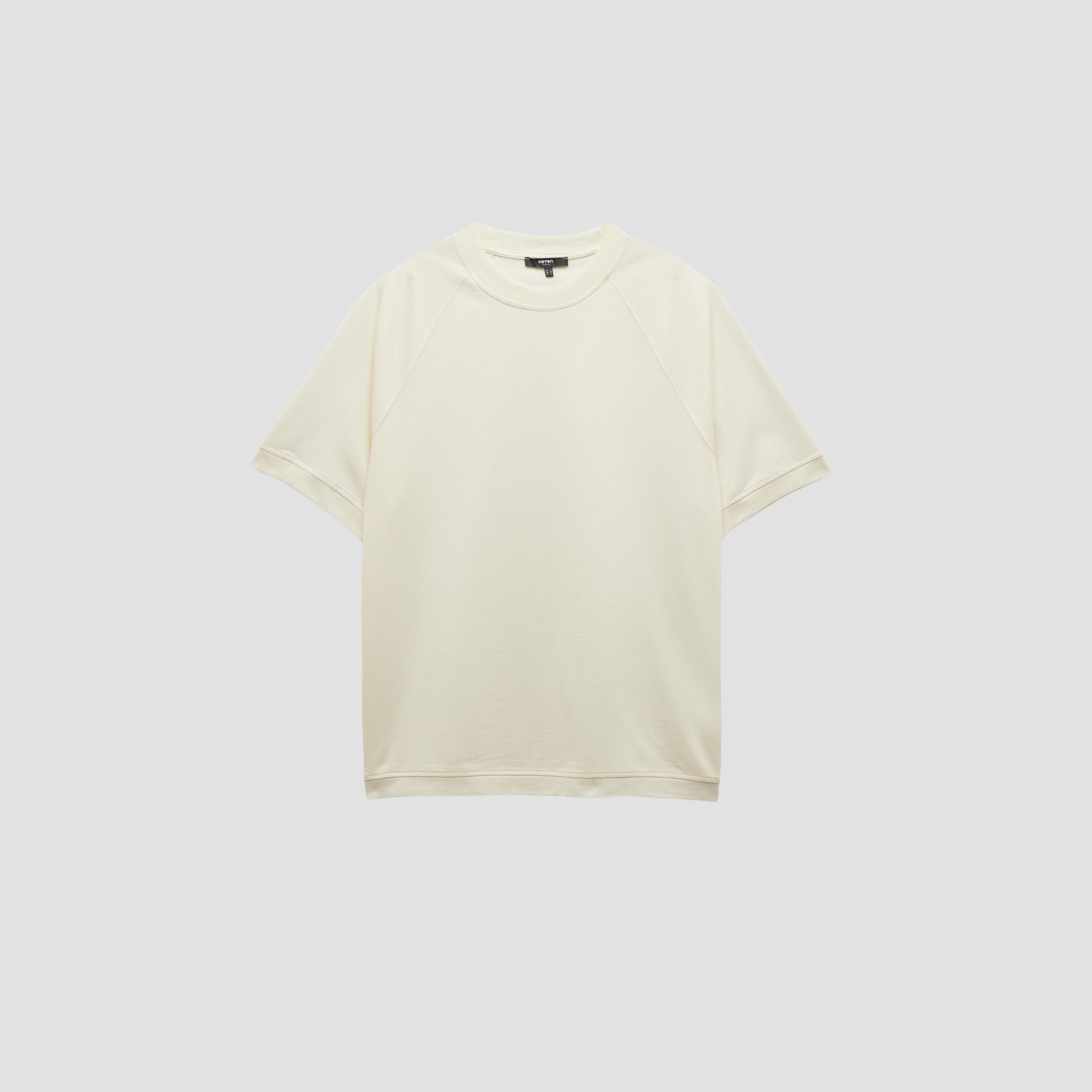 KOTON Plain Crew Neck Short Sleeves Men's T-Shirt-men-clothing-tshirtsandpolos-tshirts-image-3