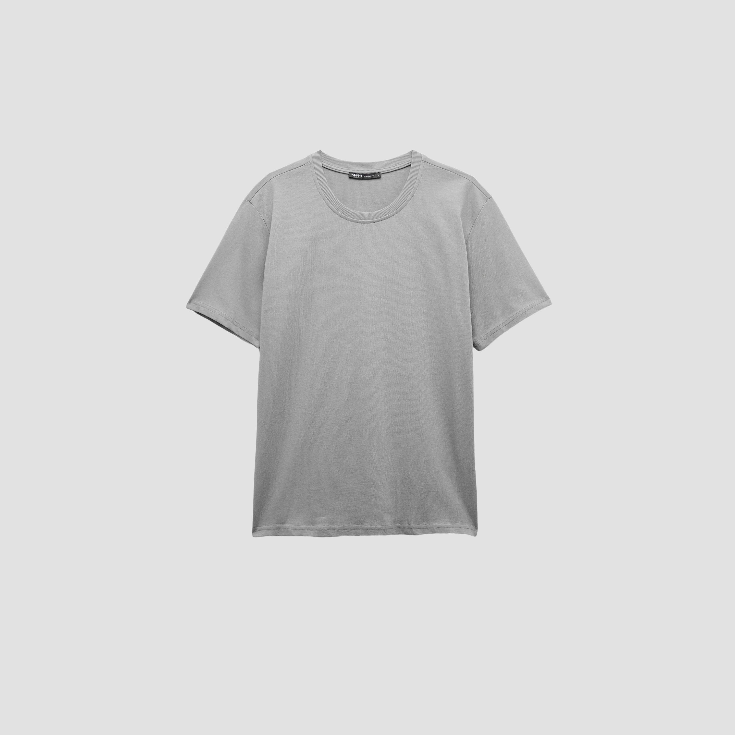 KOTON Plain Crew Neck Short Sleeves Men's T-Shirt-men-clothing-tshirtsandpolos-tshirts-image-3