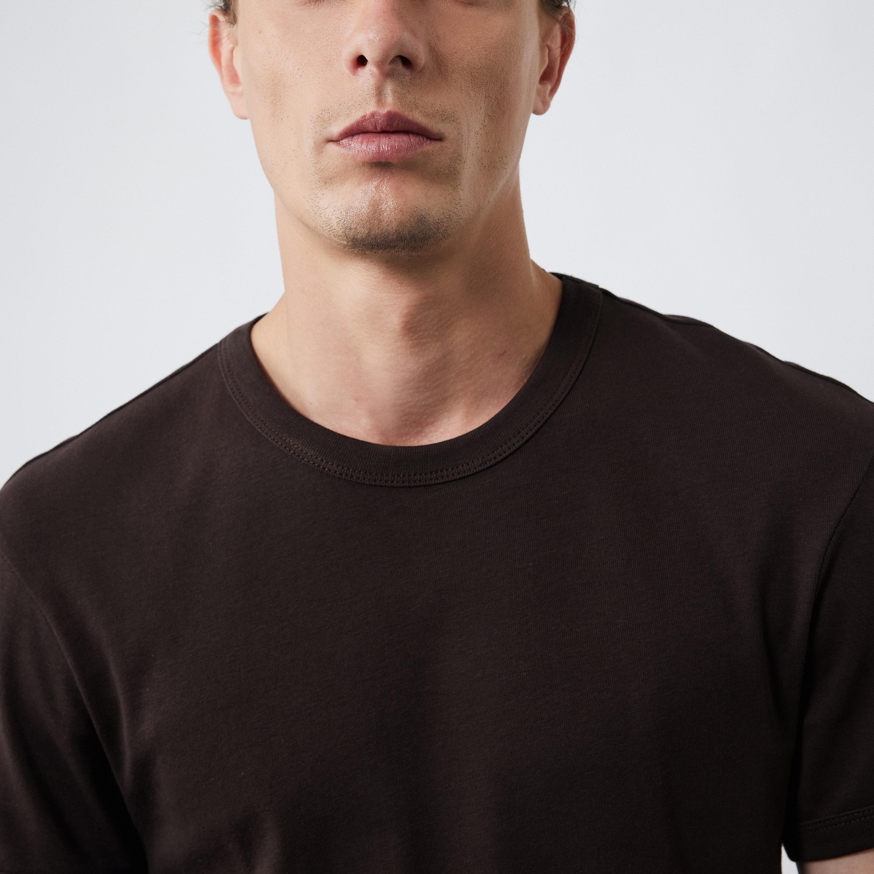 تيشيرت رجالي بأكمام قصيرة وياقة دائرية سادة من كوتون.-men-clothing-tshirtsandpolos-tshirts-image-3