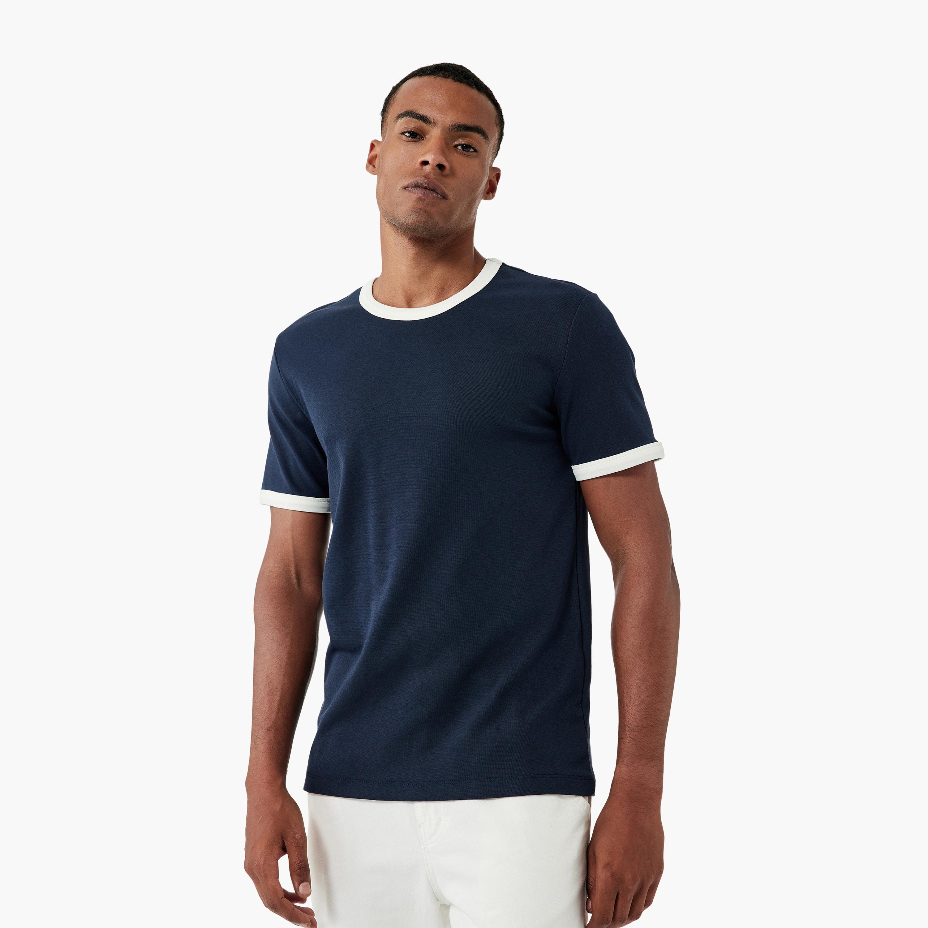 KOTON Plain Crew Neck Short Sleeves Men's T-Shirt-men-clothing-tshirtsandpolos-tshirts-image-1