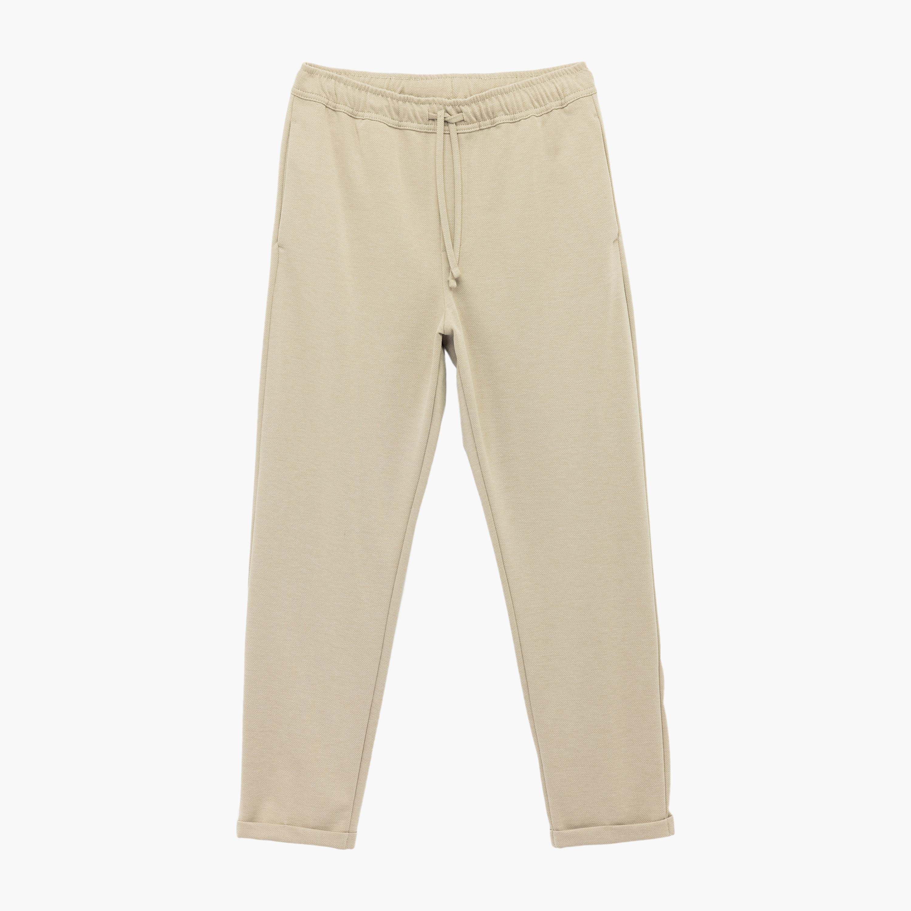 KOTON Straight Fit Mid-Rise Drawstring Waist Men's Track Pants-men-clothing-bottoms-trousersandchinos-trousers-image-3