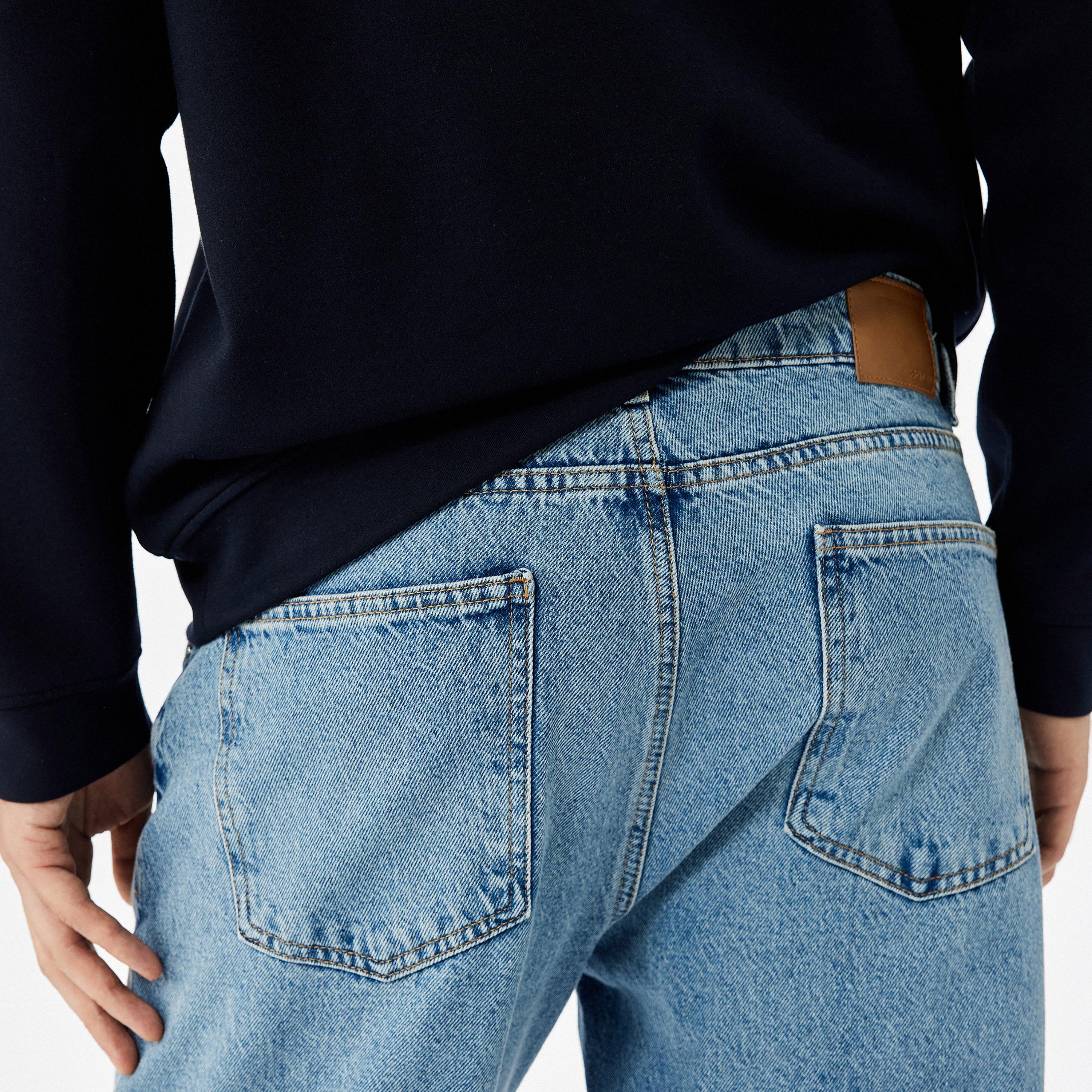 KOTON Straight Fit Washed Mid-Rise Men's Jeans-men-clothing-bottoms-jeans-image-5
