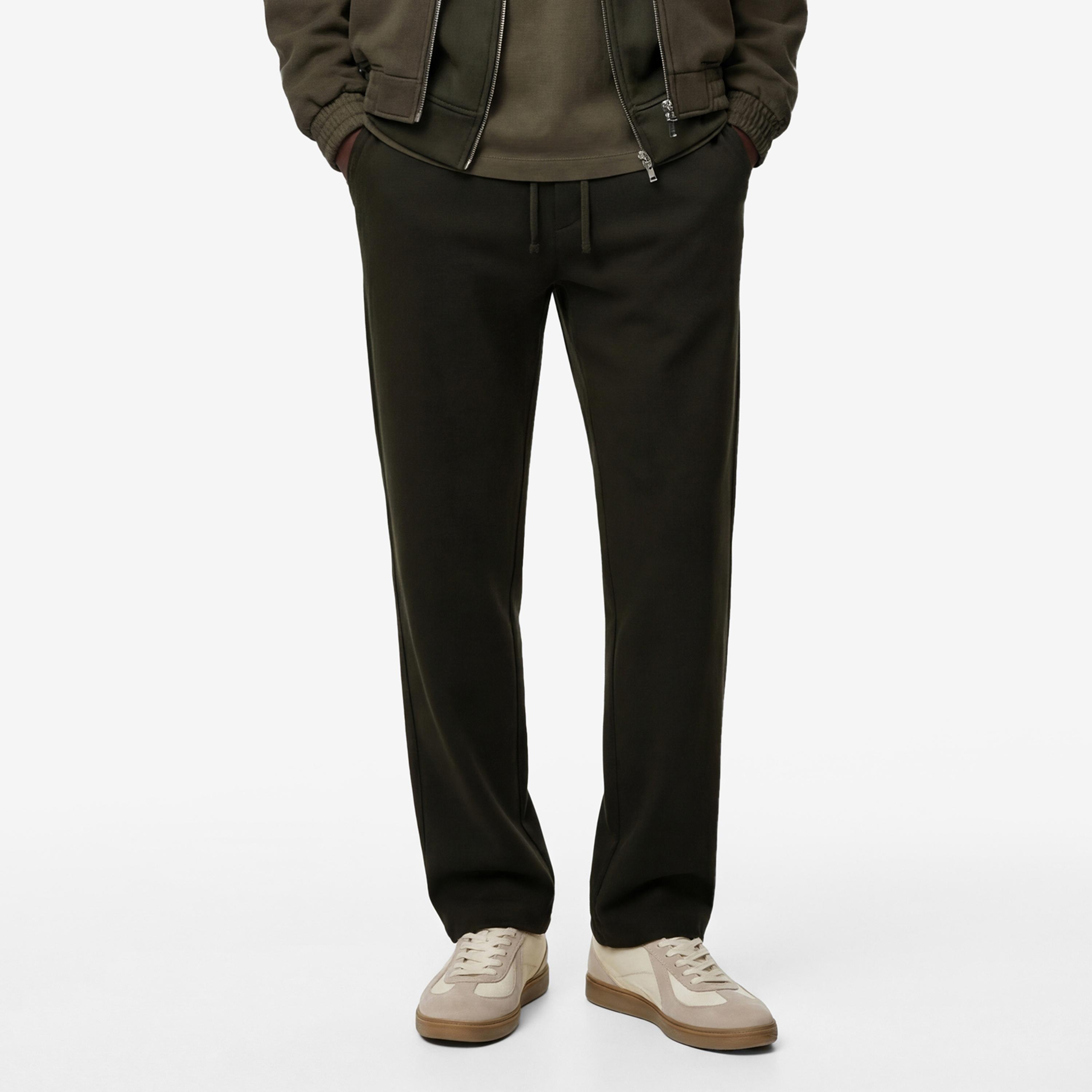 KOTON Regular Fit High-Rise Drawstring Waist Men's Trousers-men-clothing-trousersandchinos-trousers-image-1