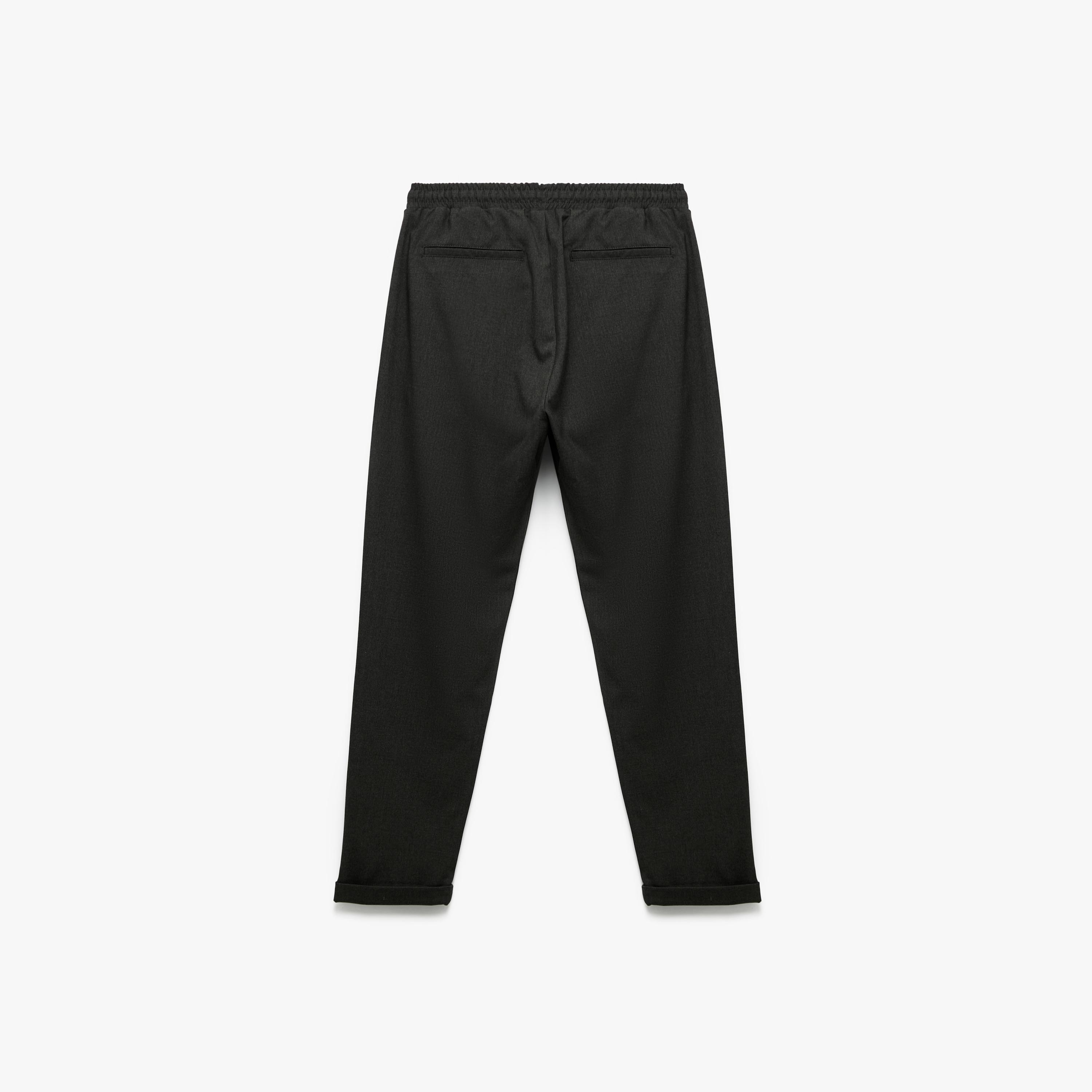 KOTON Slim Fit Mid-Rise Drawstring Waist Men's Trousers-men-clothing-bottoms-trousersandchinos-trousers-image-5