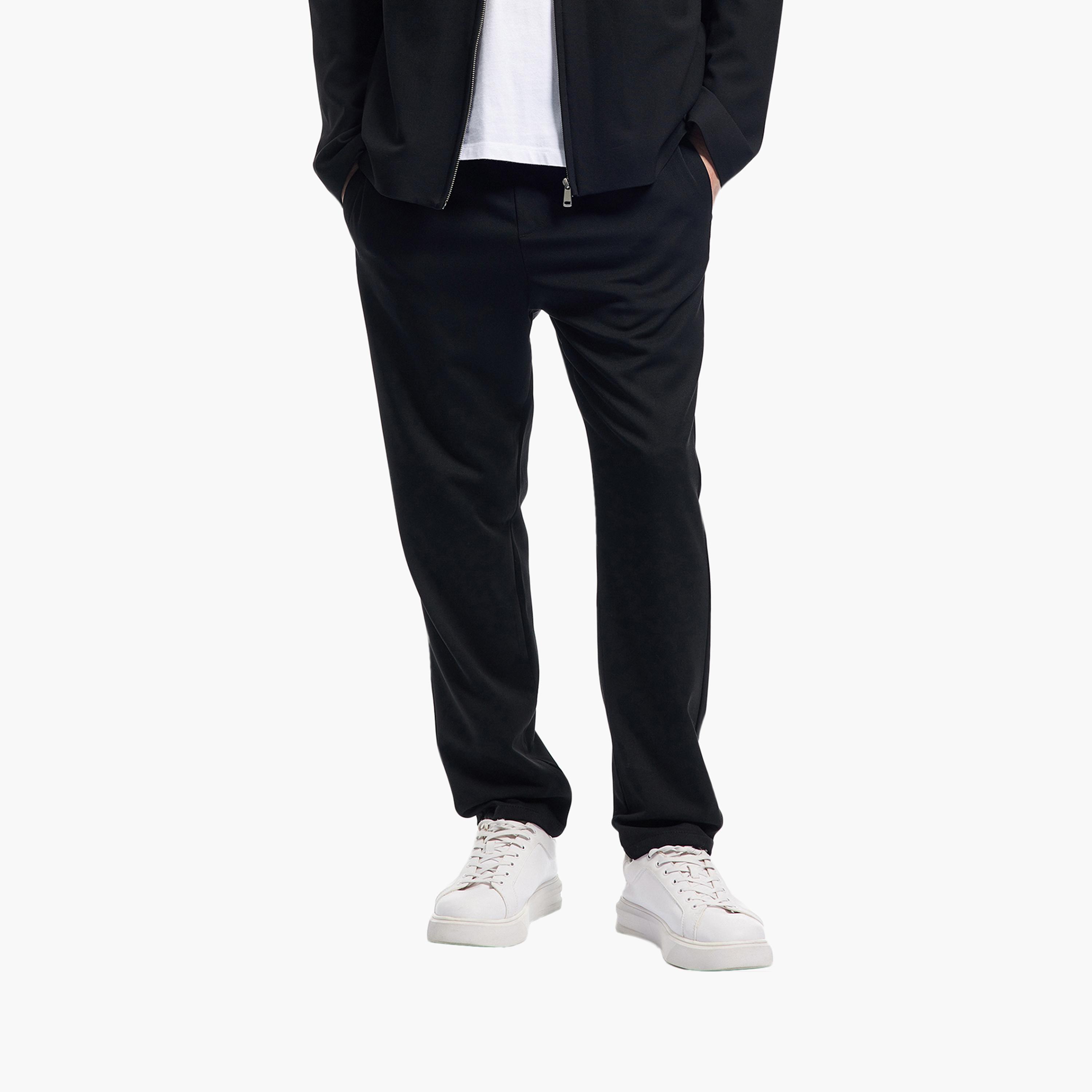 KOTON Slim Fit Mid-Rise Drawstring Waist Men's Track Pants-men-clothing-bottoms-trousersandchinos-trousers-image-1