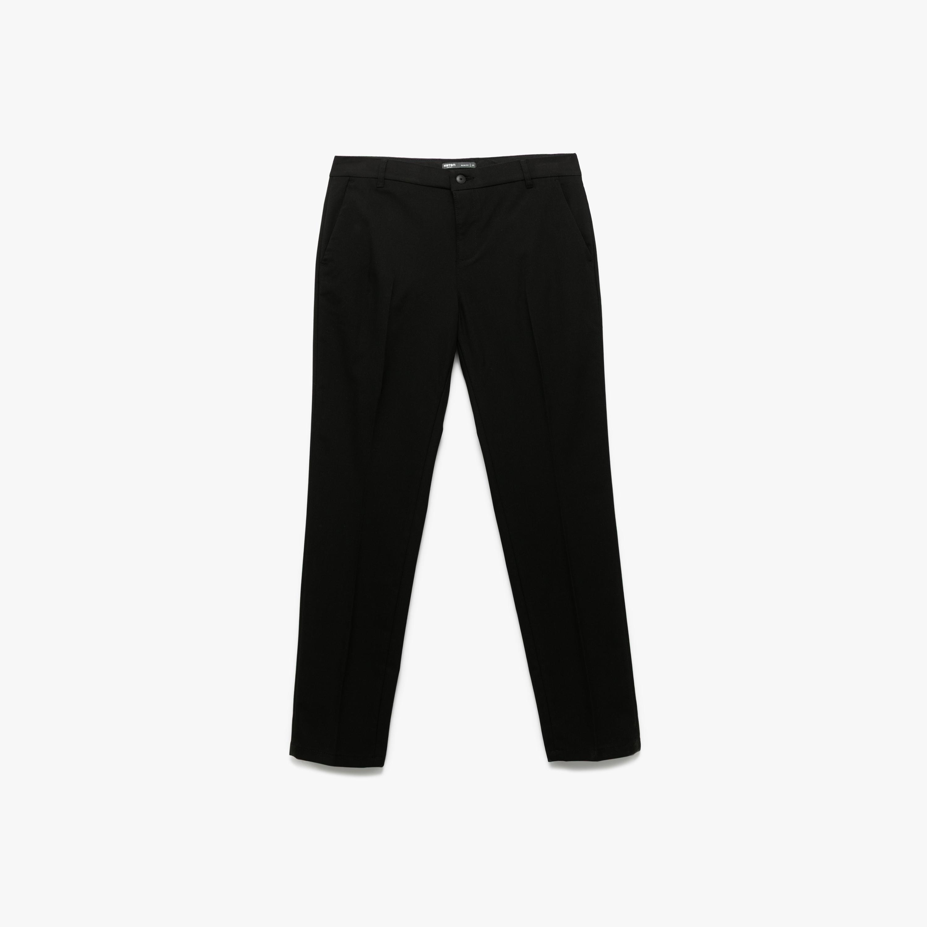 بنطلون رجالي ضيق بسحاب وخصر متوسط من كوتون-men-clothing-bottoms-trousersandchinos-trousers-image-4