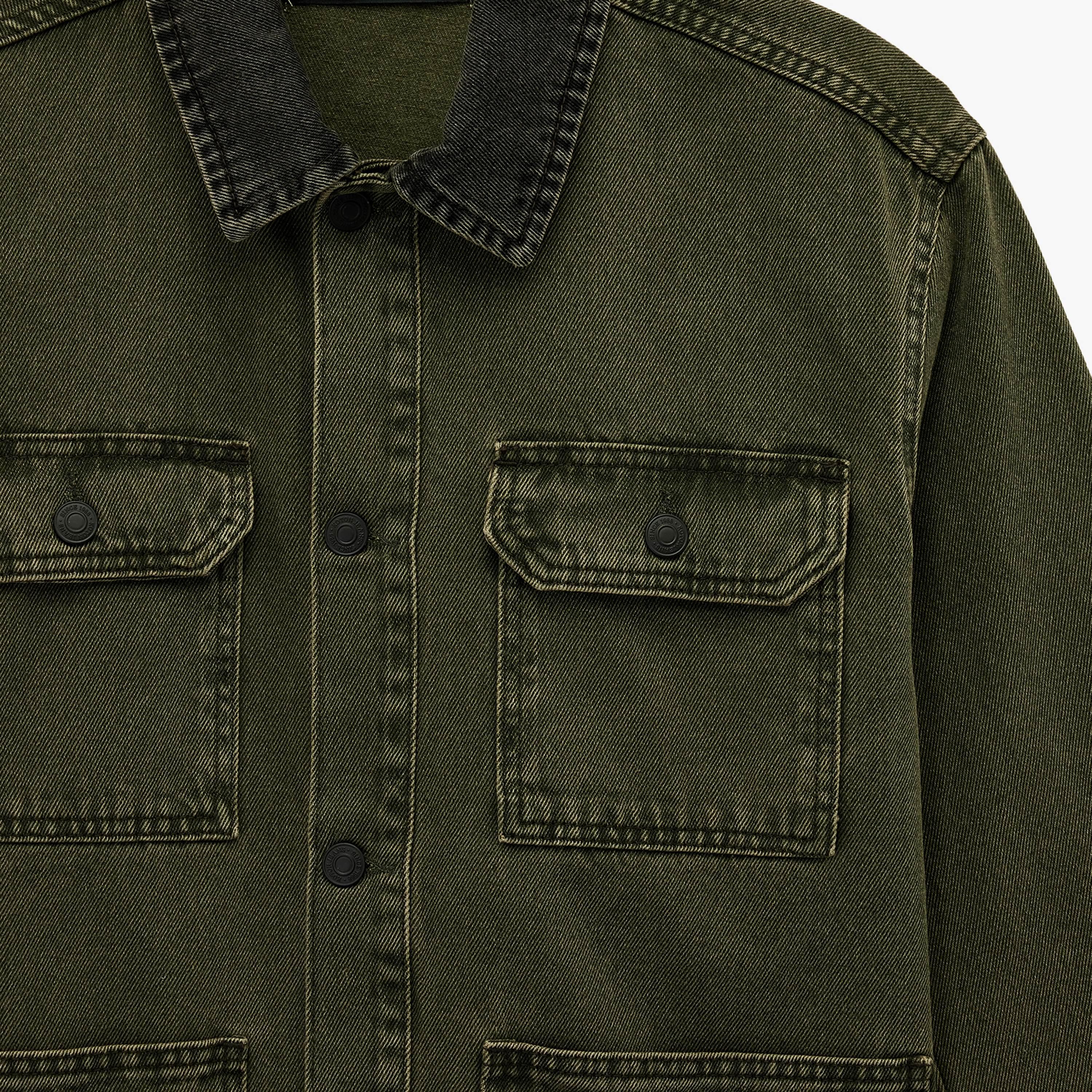 KOTON Plain Collared Long Sleeves Men's Denim Jacket-men-clothing-jacketsandblazers-jackets-image-6