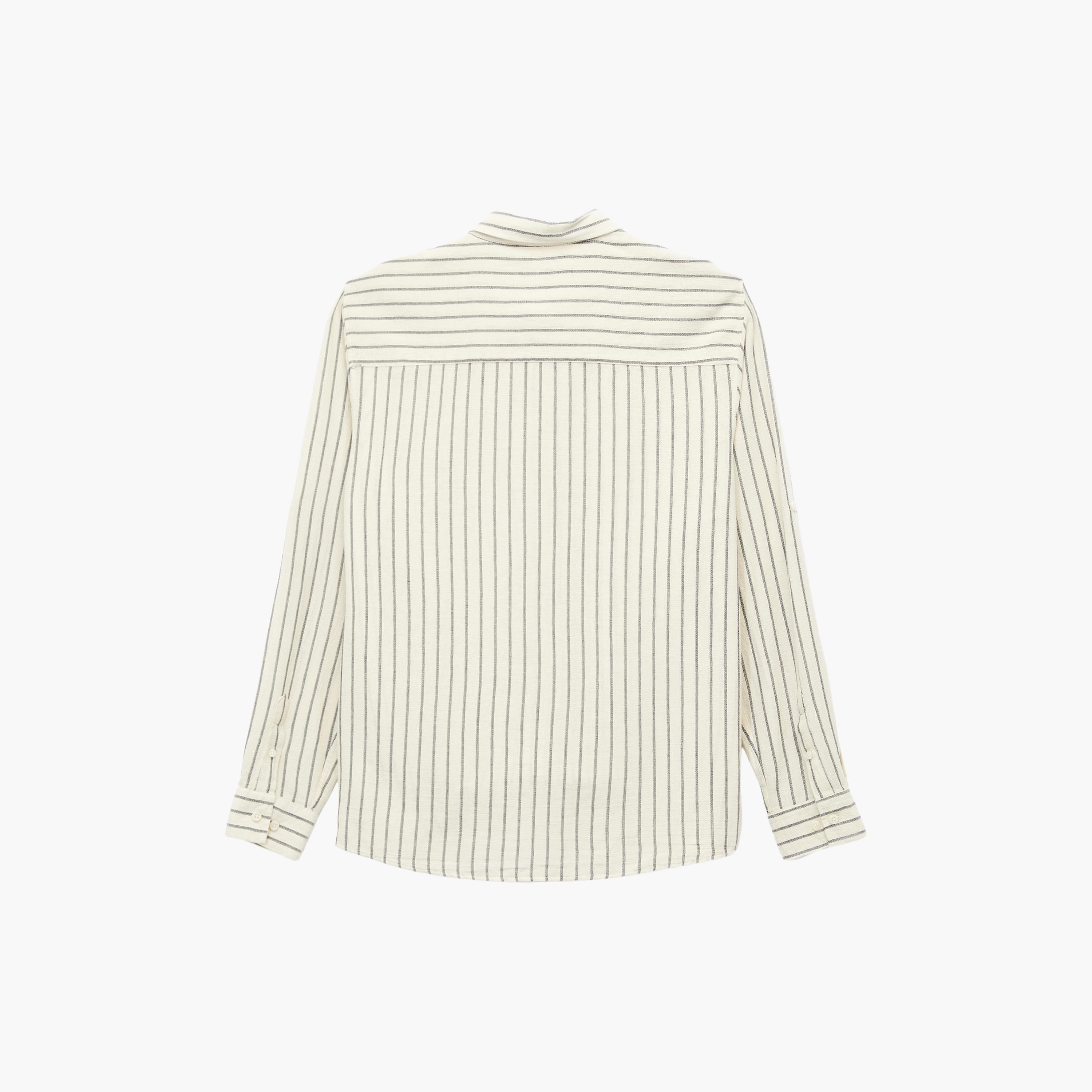 KOTON Regular Fit Striped Collared Long Sleeves Men's Shirt-men-clothing-shirts-image-5