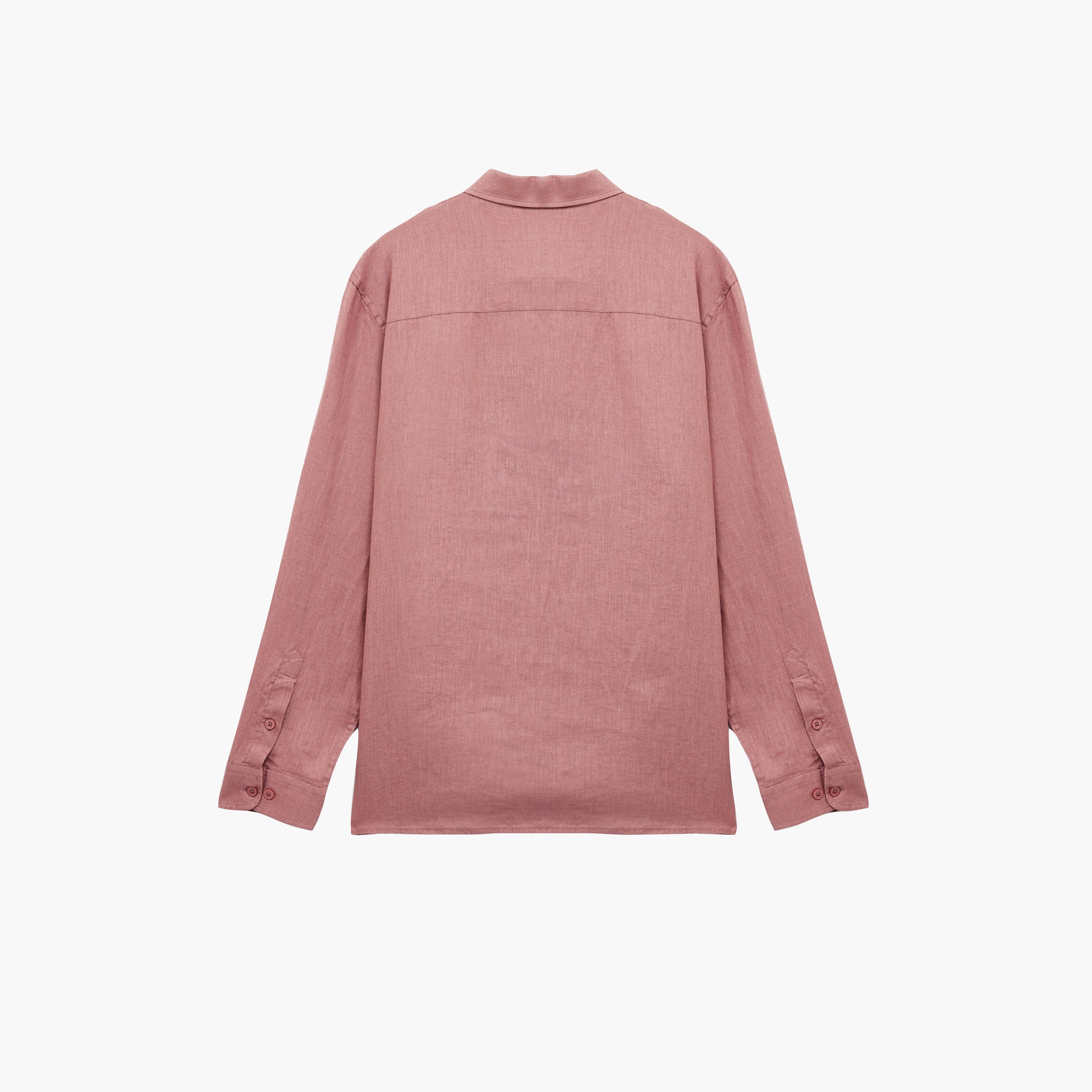 KOTON Regular Fit Plain Spread Collar Long Sleeves Men's Shirt-men-clothing-shirts-image-7