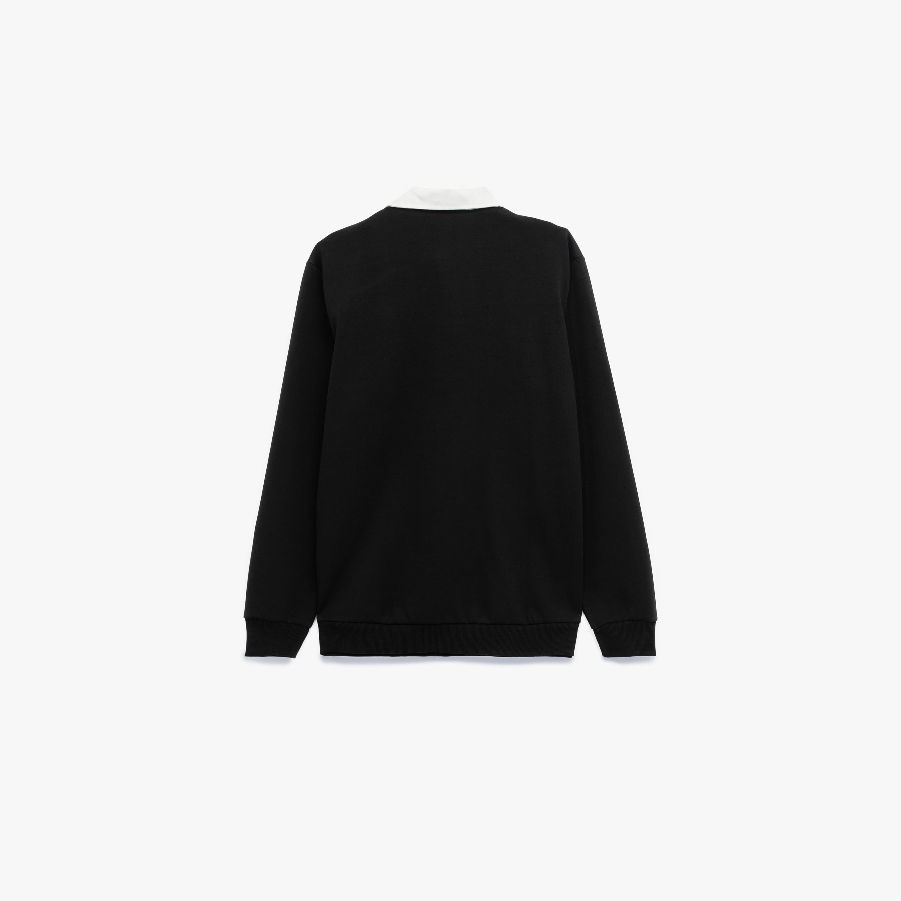 KOTON Plain Contrast Collar Long Sleeves Men's Sweatshirt-men-winterwear-hoodiesandsweatshirts-image-5