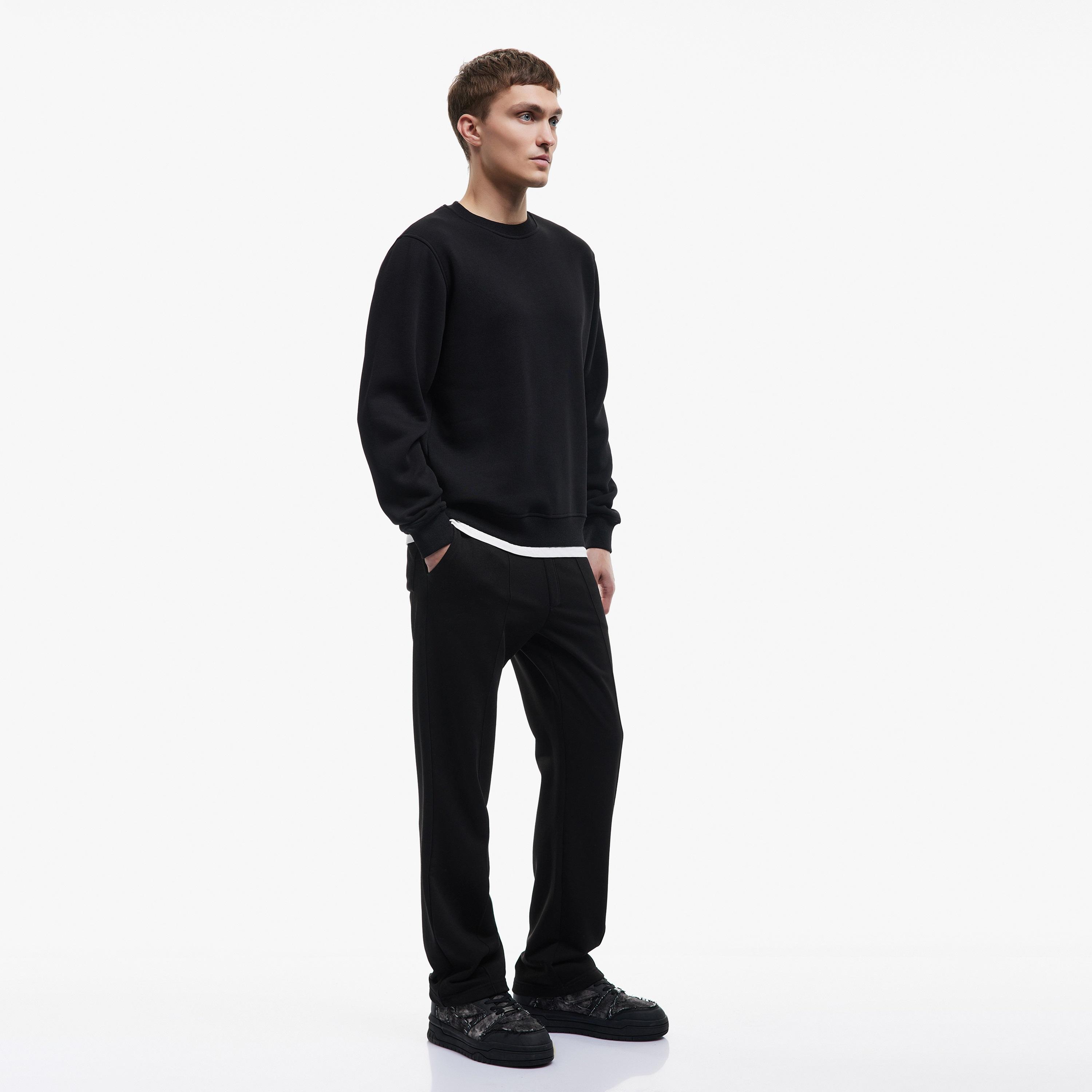 KOTON Plain Round Neck Long Sleeves Men's Sweatshirt-men-winterwear-hoodiesandsweatshirts-image-2