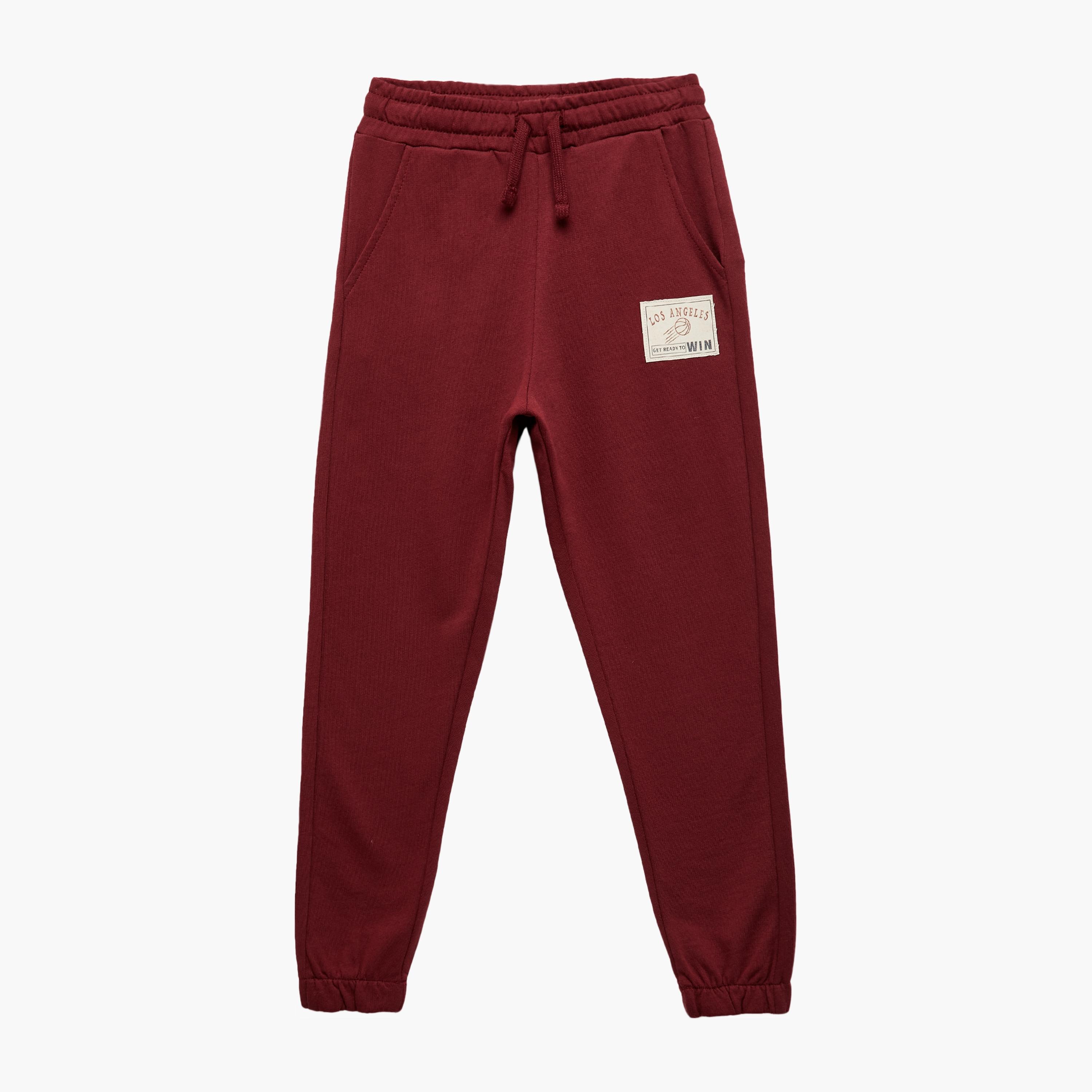Koton Solid Elasticated Joggers-boys-clothing-bottoms-joggersandtrackpants-image-1