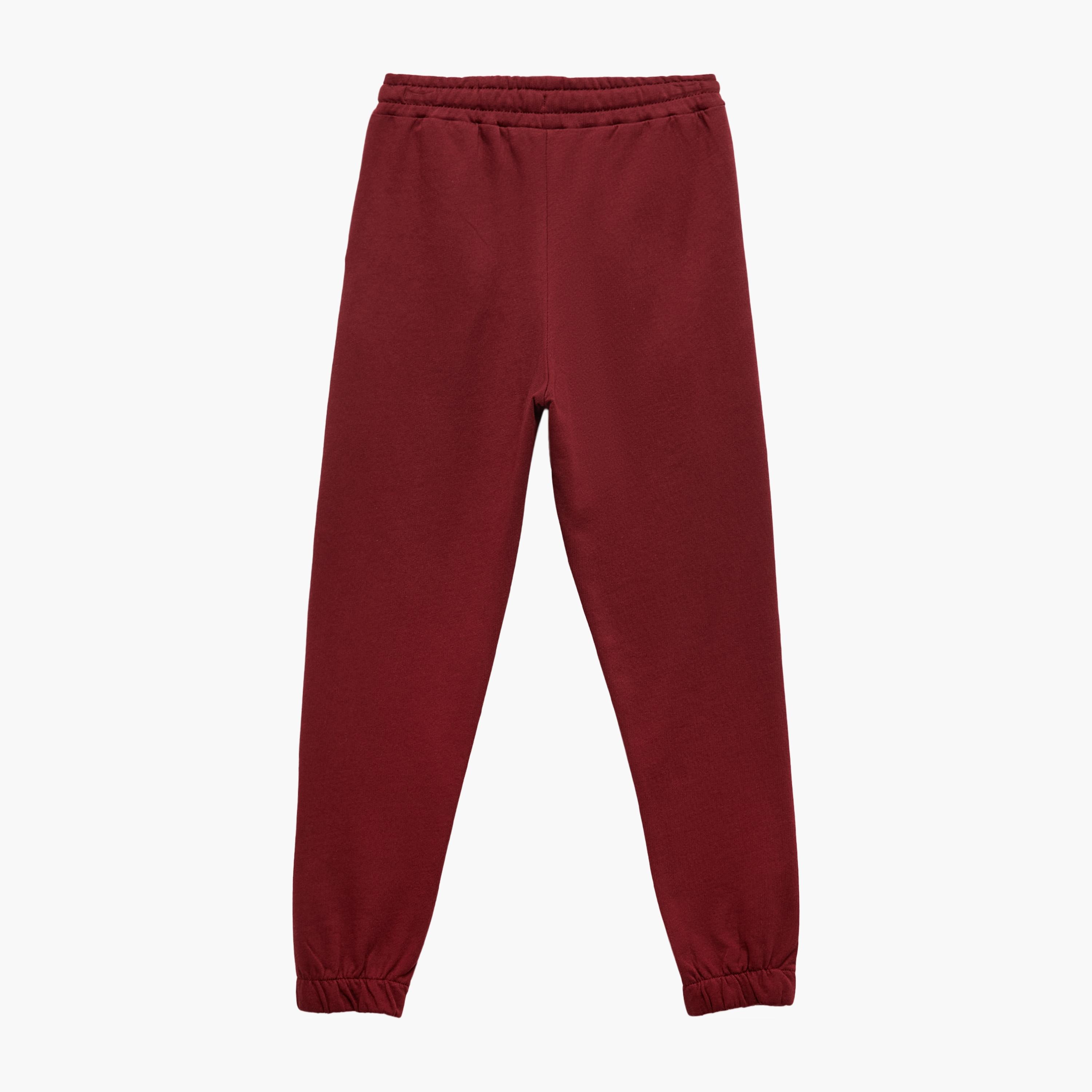 Koton Solid Elasticated Joggers-boys-clothing-bottoms-joggersandtrackpants-image-2