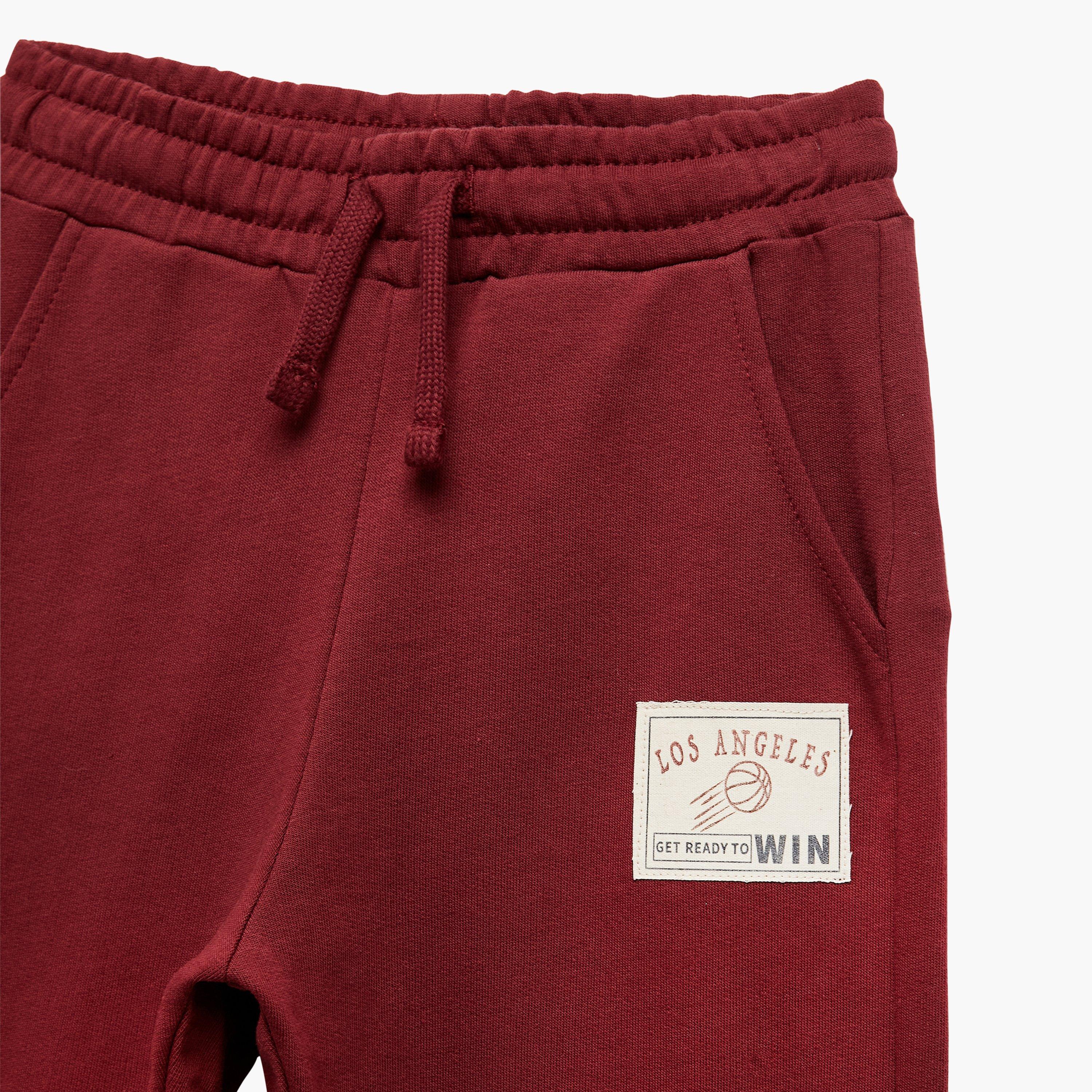 Koton Solid Elasticated Joggers-boys-clothing-bottoms-joggersandtrackpants-image-3