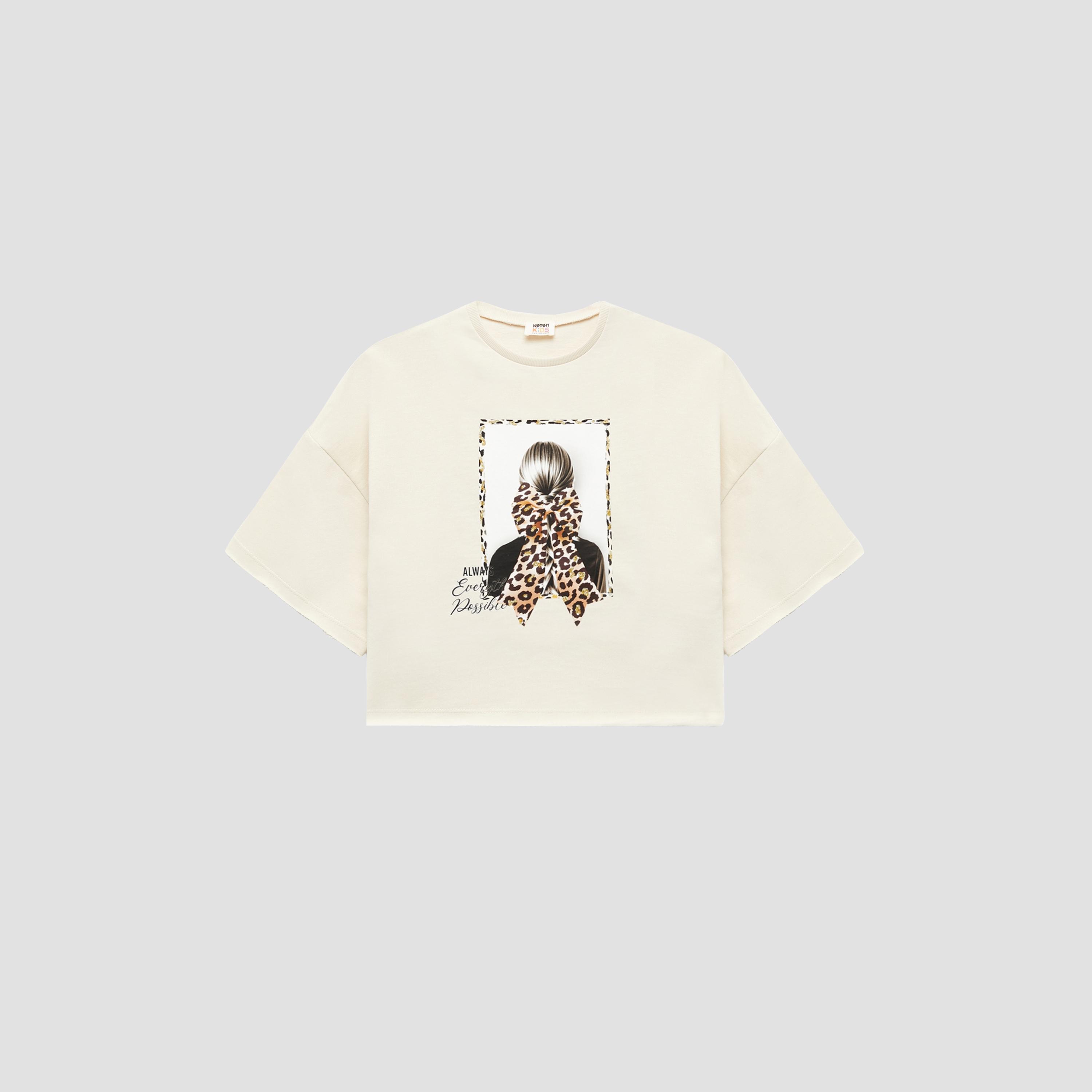 Koton Long Sleeves Round Neck Cotton T-Shirt-girls-clothing-tshirts-image-1