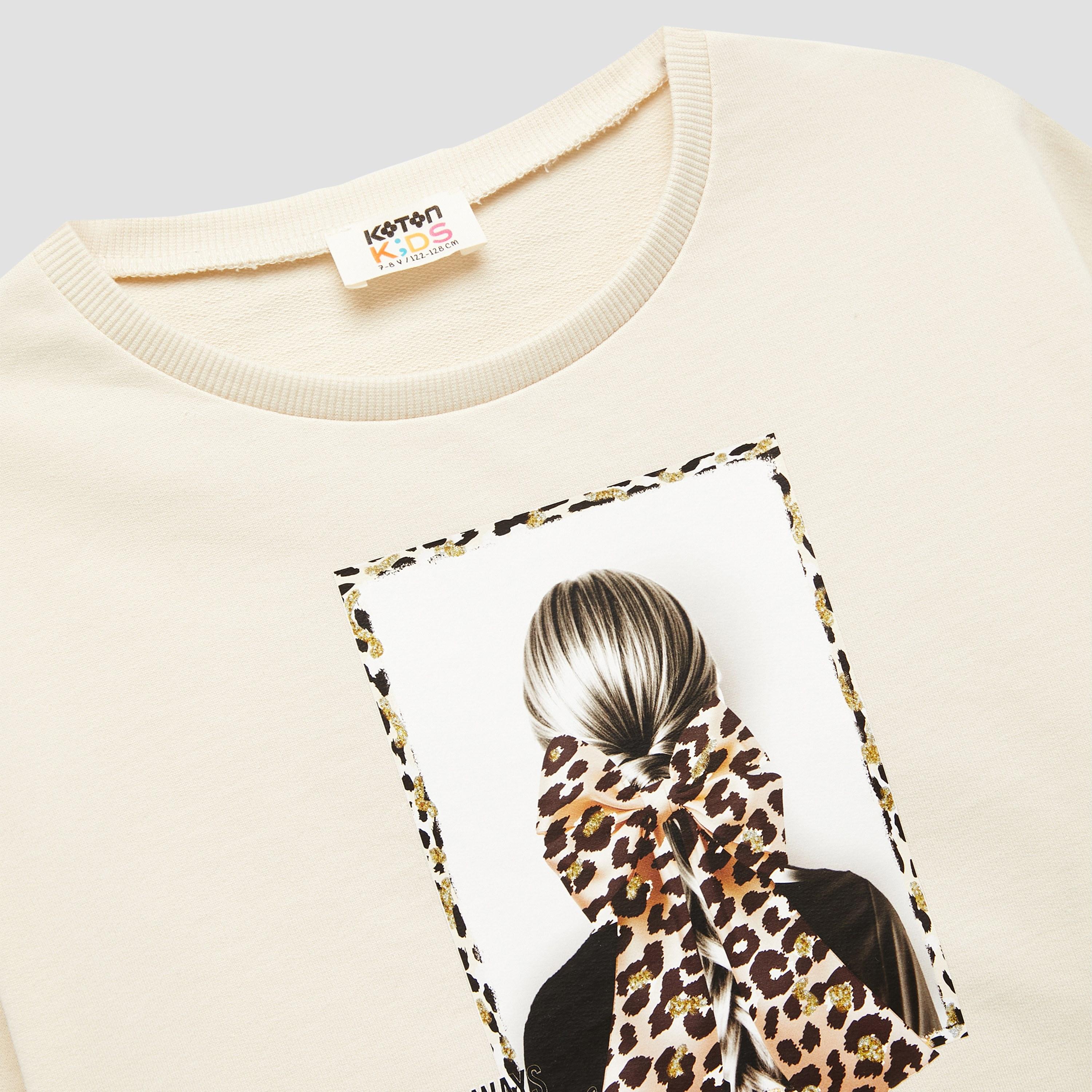 Koton Long Sleeves Round Neck Cotton T-Shirt-girls-clothing-tshirts-image-3