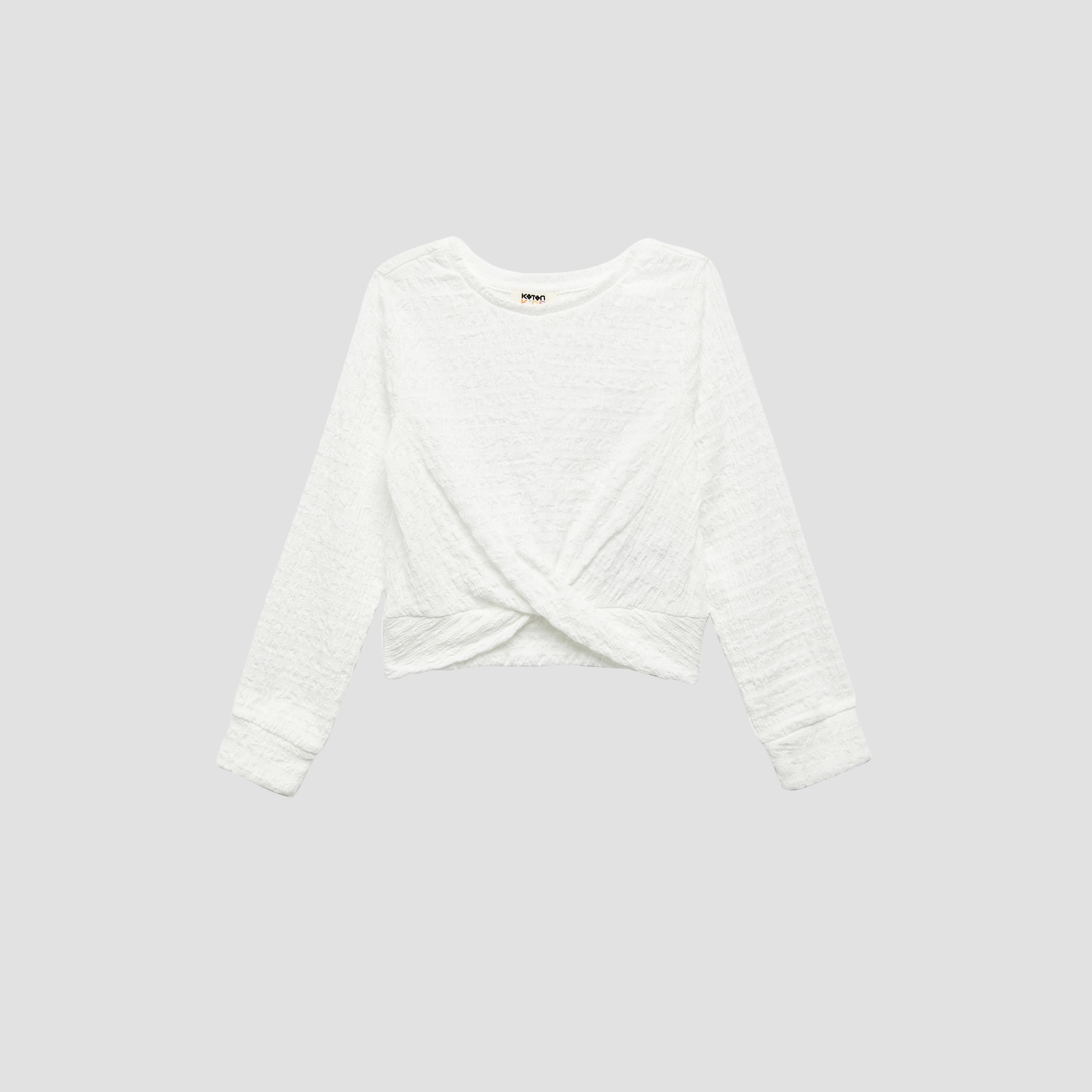 Koton Long Sleeves Round Neck Blouse-girls-clothing-blousesandshirts-image-1