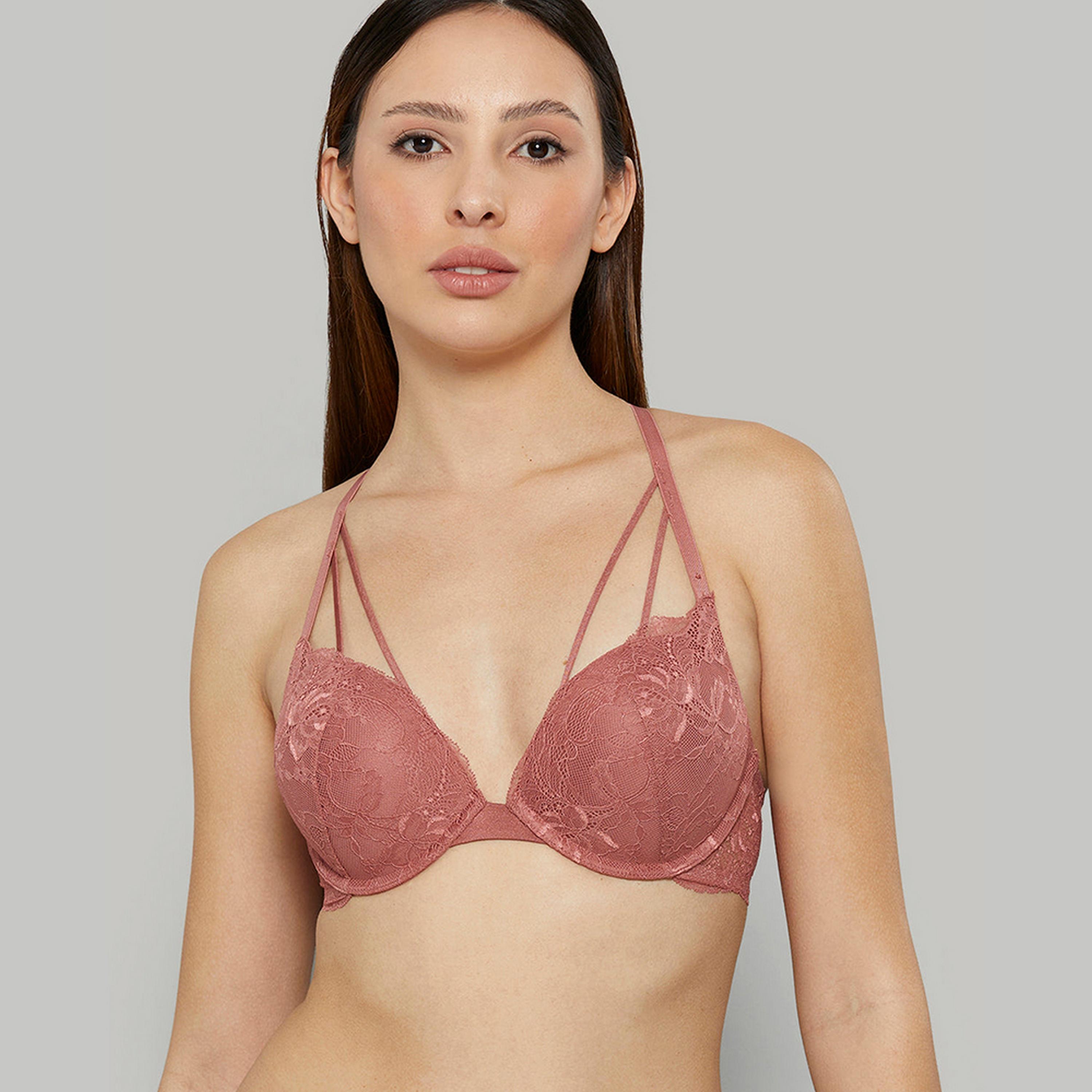 حمالة صدر نسائية دبل بوش أب بأسلاك وداعمة عالية ومبطنة واضحة من إيزلا آند إيفي-women-clothing-lingerie-bras-image-8