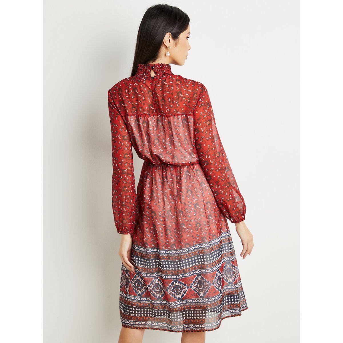 فستان ميدي بوهو مطبوع-women-clothing-dresses-image-3