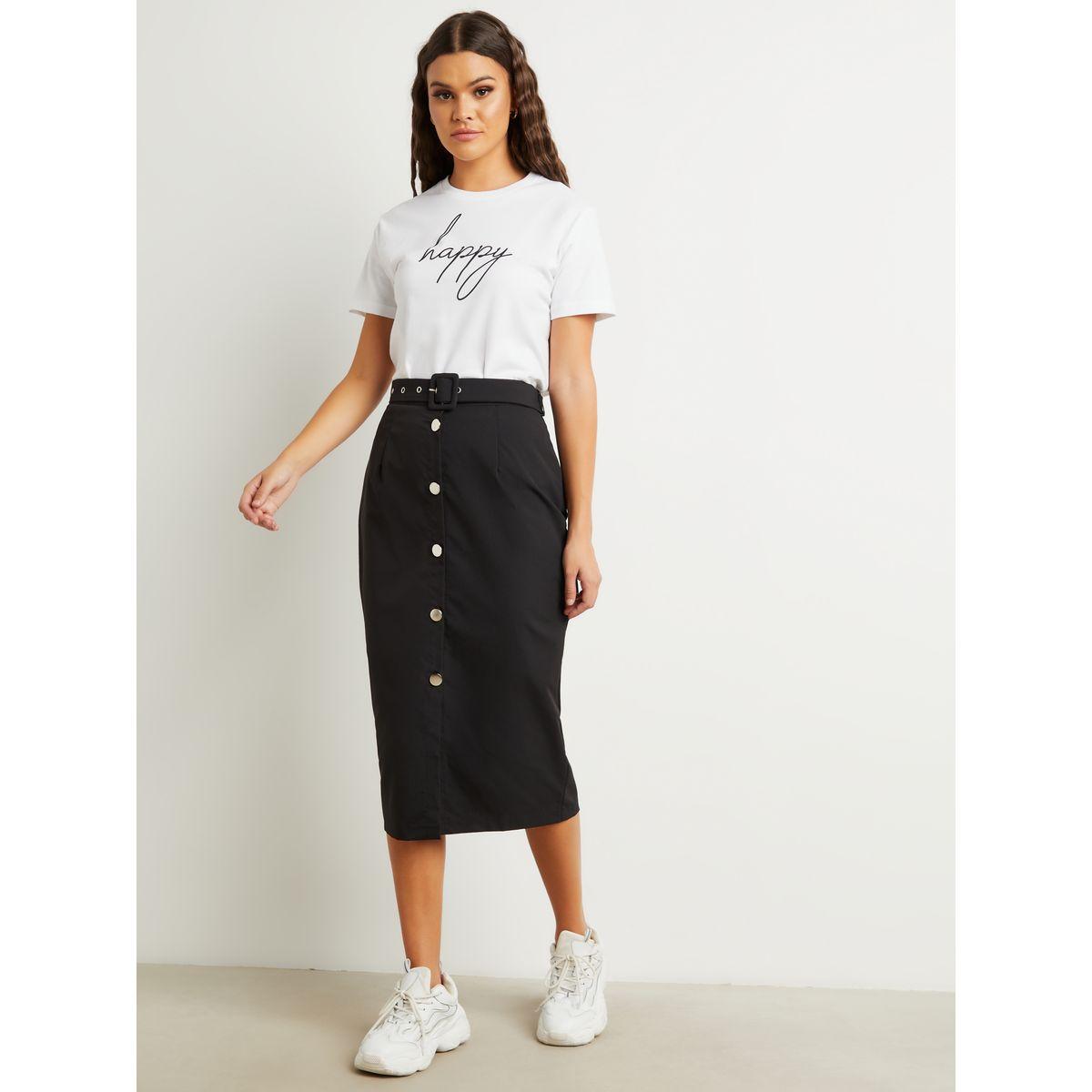 Styli Button Closure Midi Skirt with Belt-women-clothing-bottoms-skirts-image-2