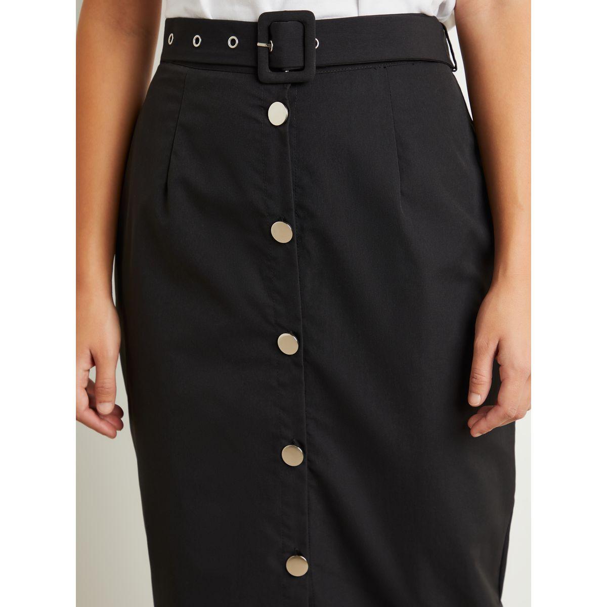 Styli Button Closure Midi Skirt with Belt-women-clothing-bottoms-skirts-image-4