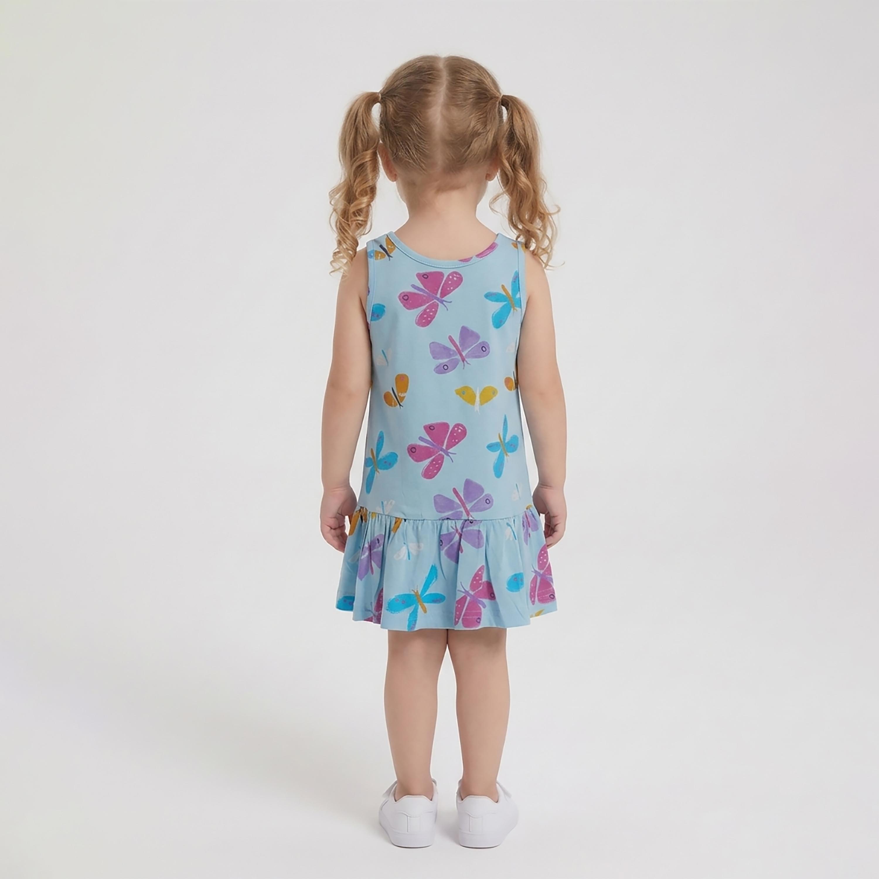 فستان صيفي بدون أكمام بطبعة فراشات من بيبي كلو-girls-clothing-dressesandjumpsuits-image-2