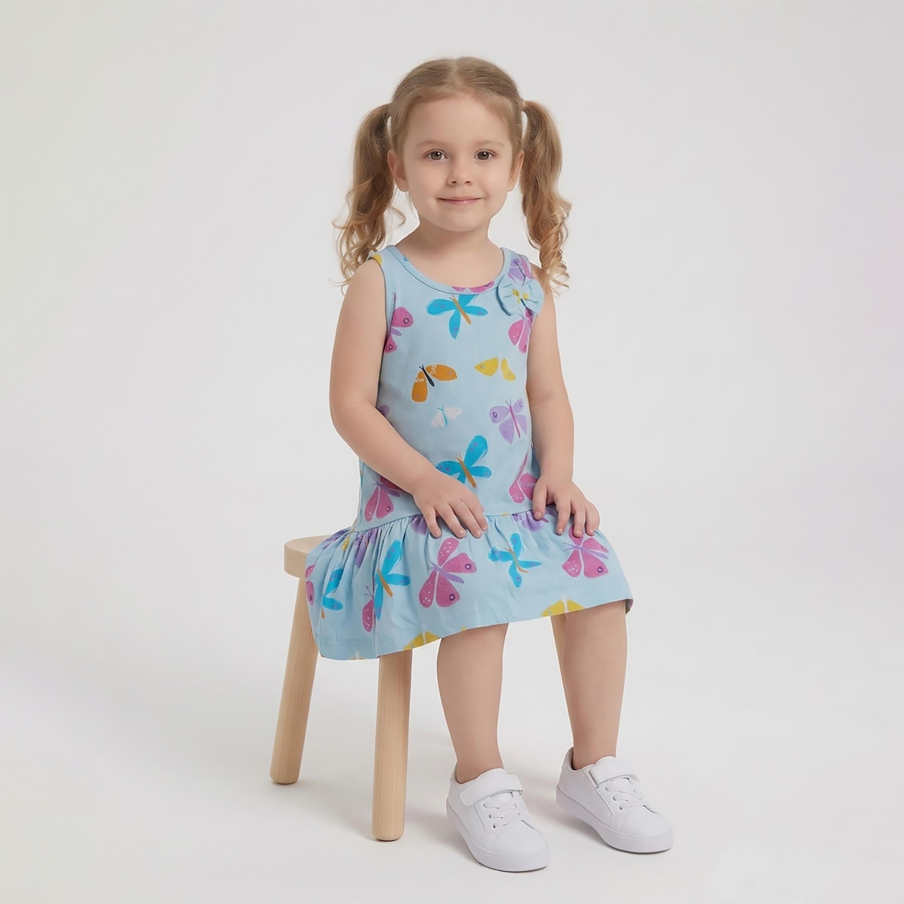 فستان صيفي بدون أكمام بطبعة فراشات من بيبي كلو-girls-clothing-dressesandjumpsuits-image-4