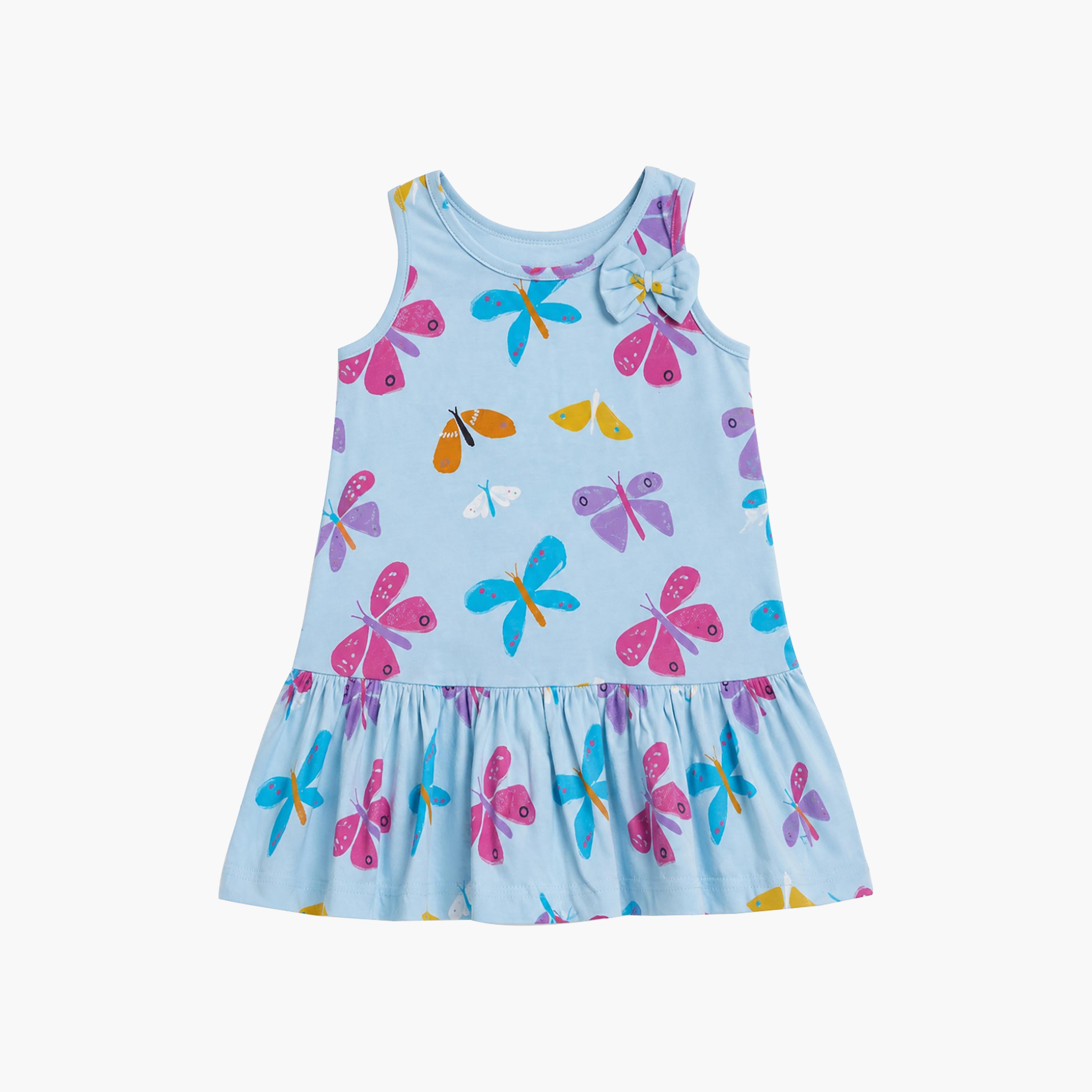 فستان صيفي بدون أكمام بطبعة فراشات من بيبي كلو-girls-clothing-dressesandjumpsuits-image-6