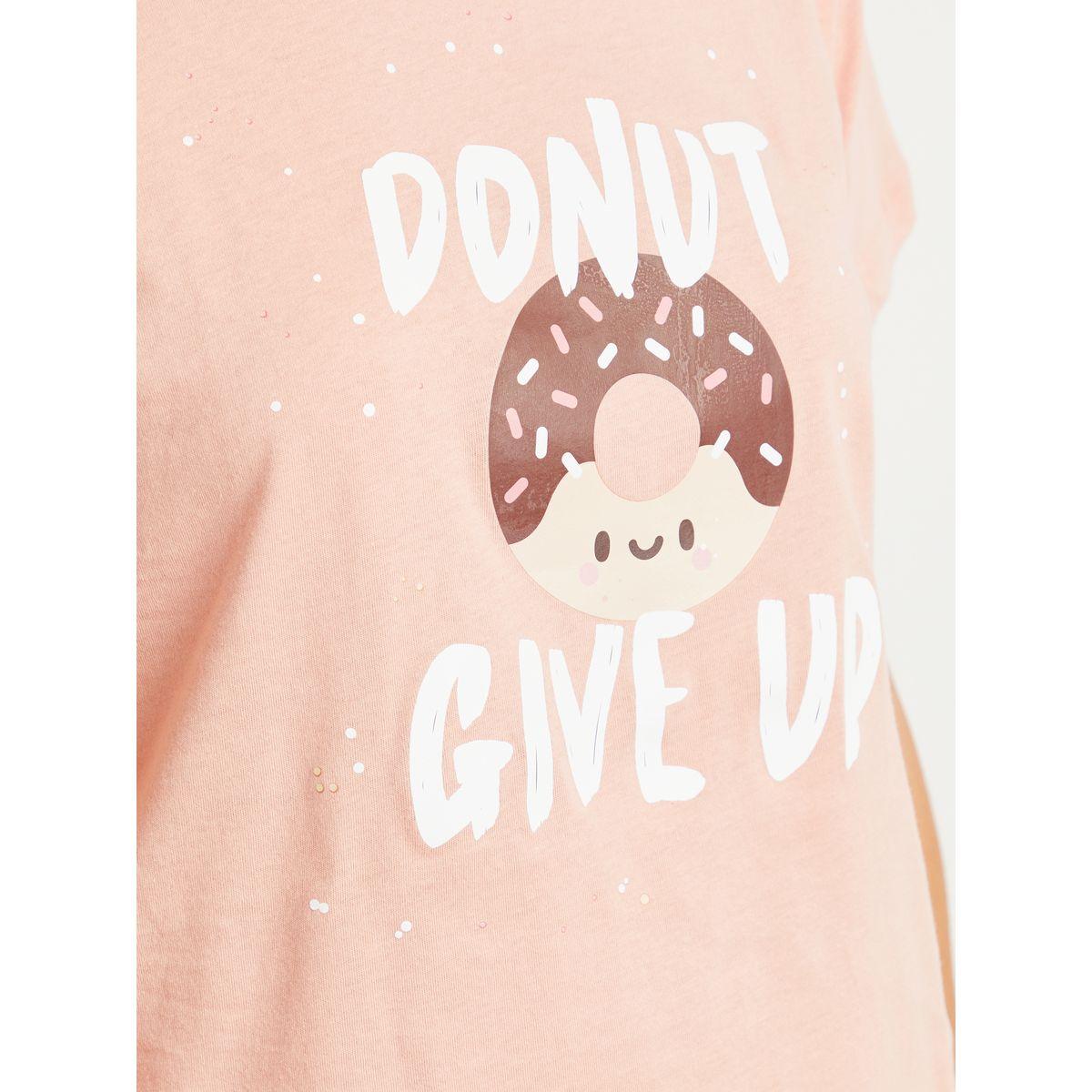 Styli Cotton Donut Give Up T-shirt and Pyjama Set-women-clothing-nightwear-pyjamas-longsets-image-6