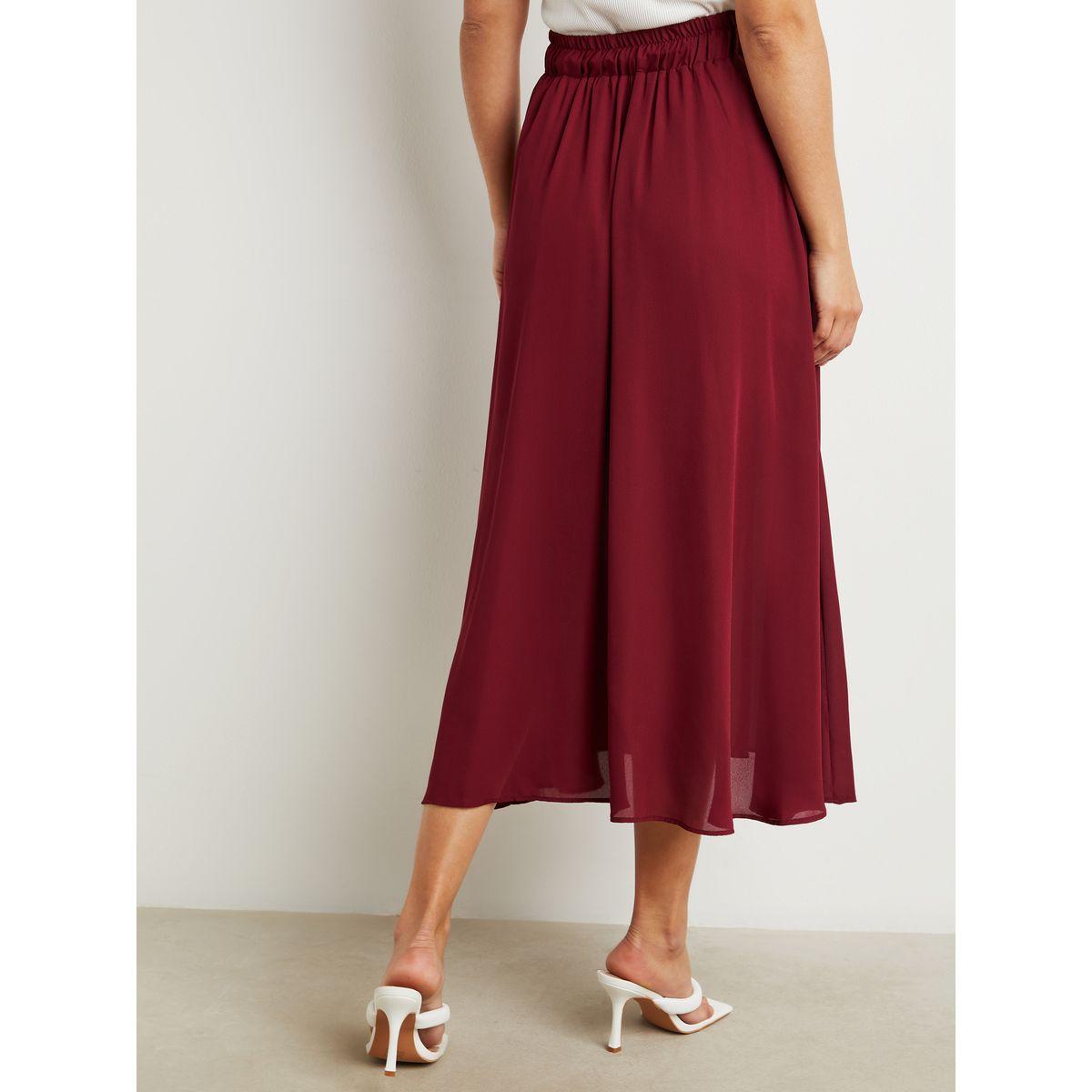 Styli Self Drawstring Waistband Detail Maxi Skirt-women-clothing-bottoms-skirts-image-4
