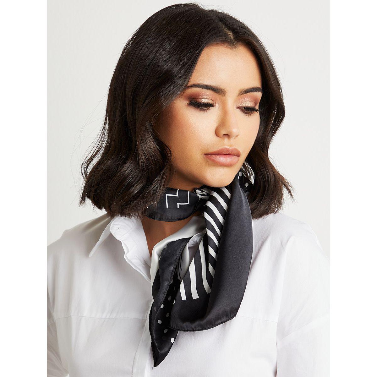 Styli Geometric Print Square Scarf-women-winterwear-scarves-image-1