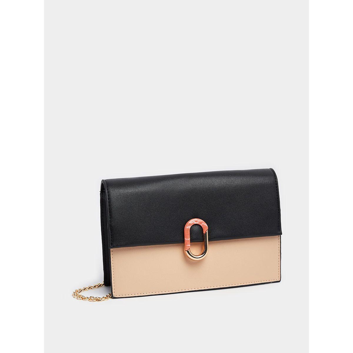Styli Colorblock Flap Over Crossbody Bag with Rounded Closure-women-bagsandwallets-handbags-image-1