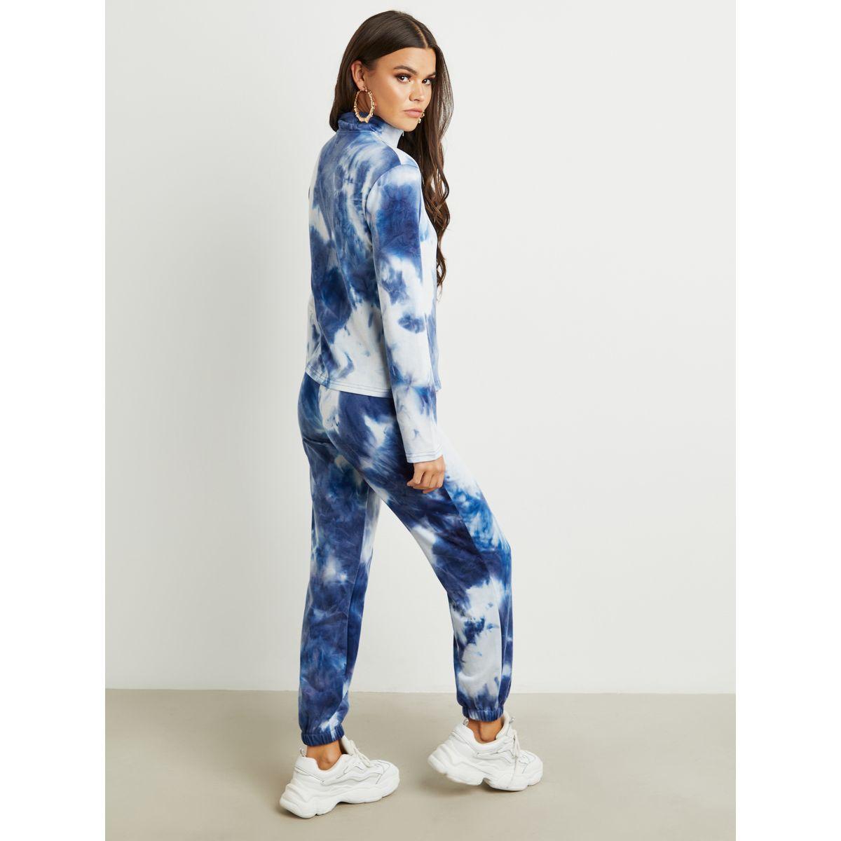 مجموعة من بلوزة مصبوغة وبنطلون رياضي-women-clothing-coordsets-image-4