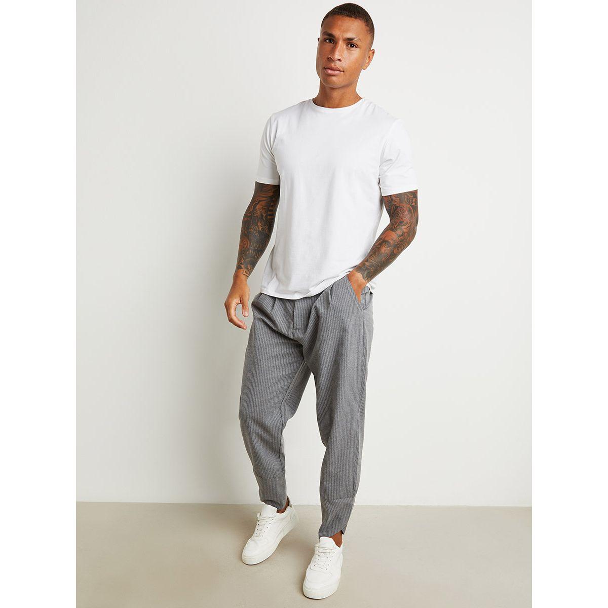 Styli Pin Striped Front Button & Zipper Cuffed Trouser-men-clothing-bottoms-trousersandchinos-trousers-image-2
