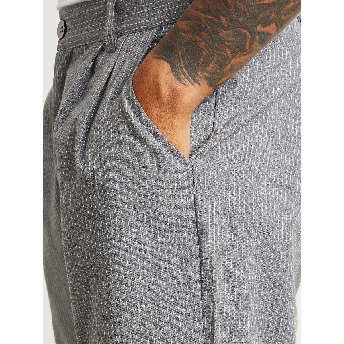 Styli Pin Striped Front Button & Zipper Cuffed Trouser-men-clothing-bottoms-trousersandchinos-trousers-image-3
