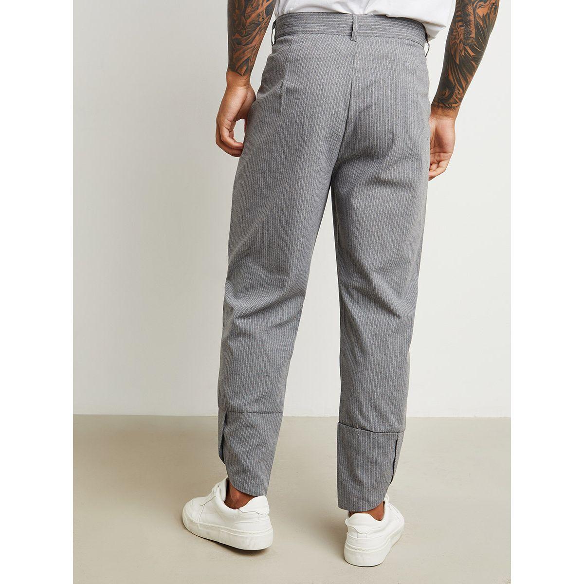Styli Pin Striped Front Button & Zipper Cuffed Trouser-men-clothing-bottoms-trousersandchinos-trousers-image-5