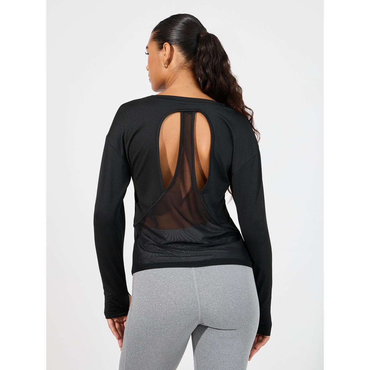 Styli Active Double Layer Open Back Long Sleeves Yoga Top-women-clothing-sportswearandactivewear-tshirtsandvests-image-1