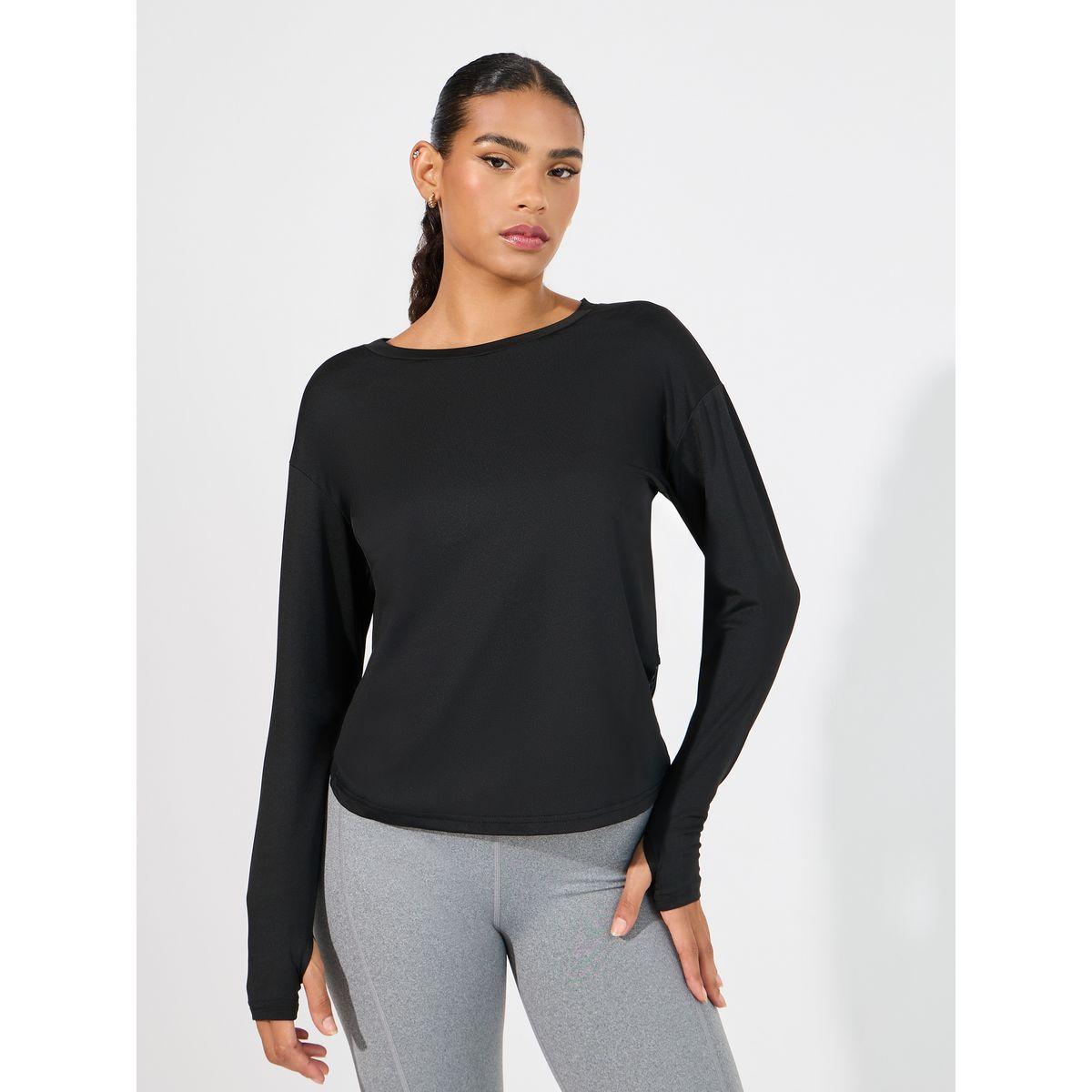 Styli Active Double Layer Open Back Long Sleeves Yoga Top-women-clothing-sportswearandactivewear-tshirtsandvests-image-2
