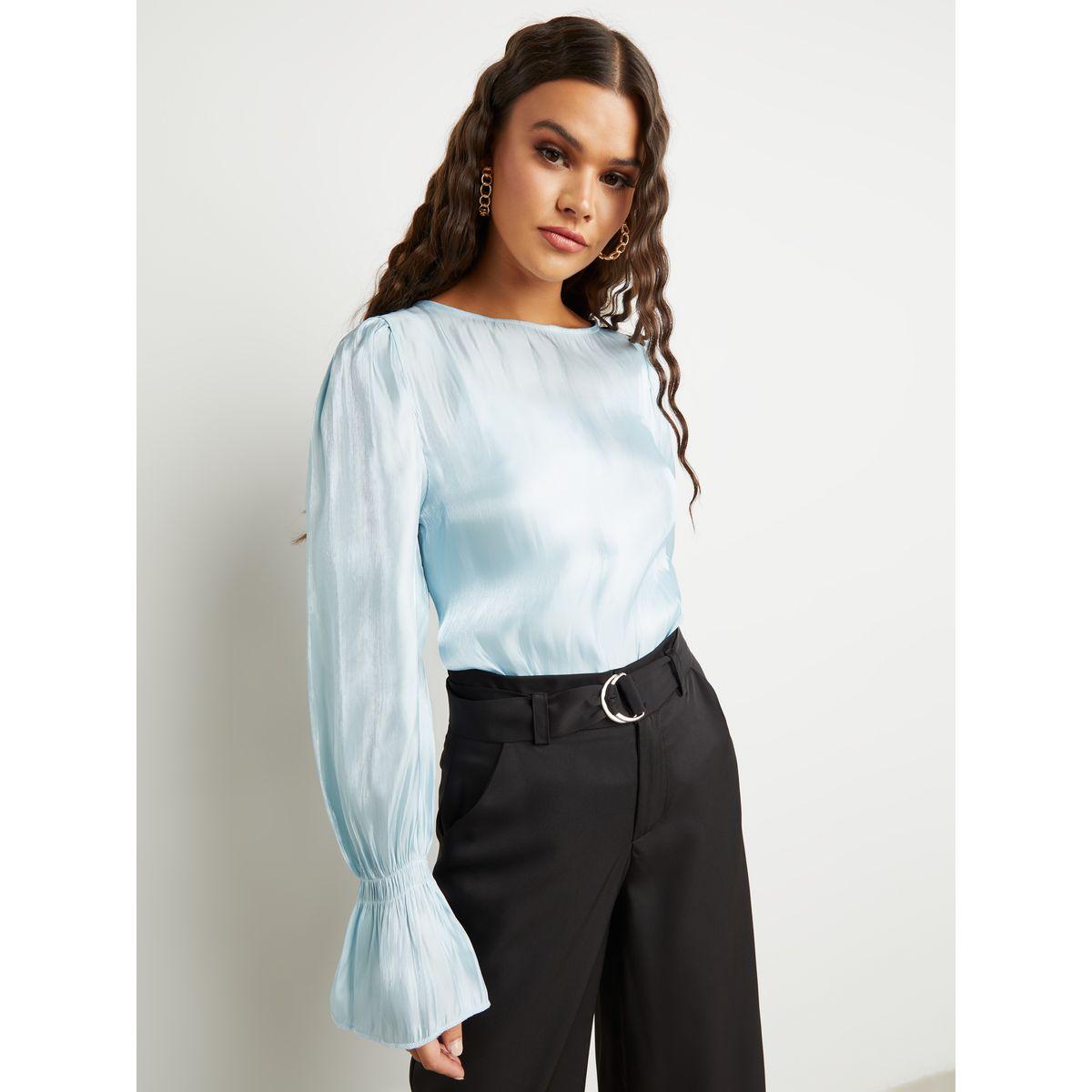 بلوزة بياقة دائرية-women-clothing-shirtsandblouses-blouses-image-1