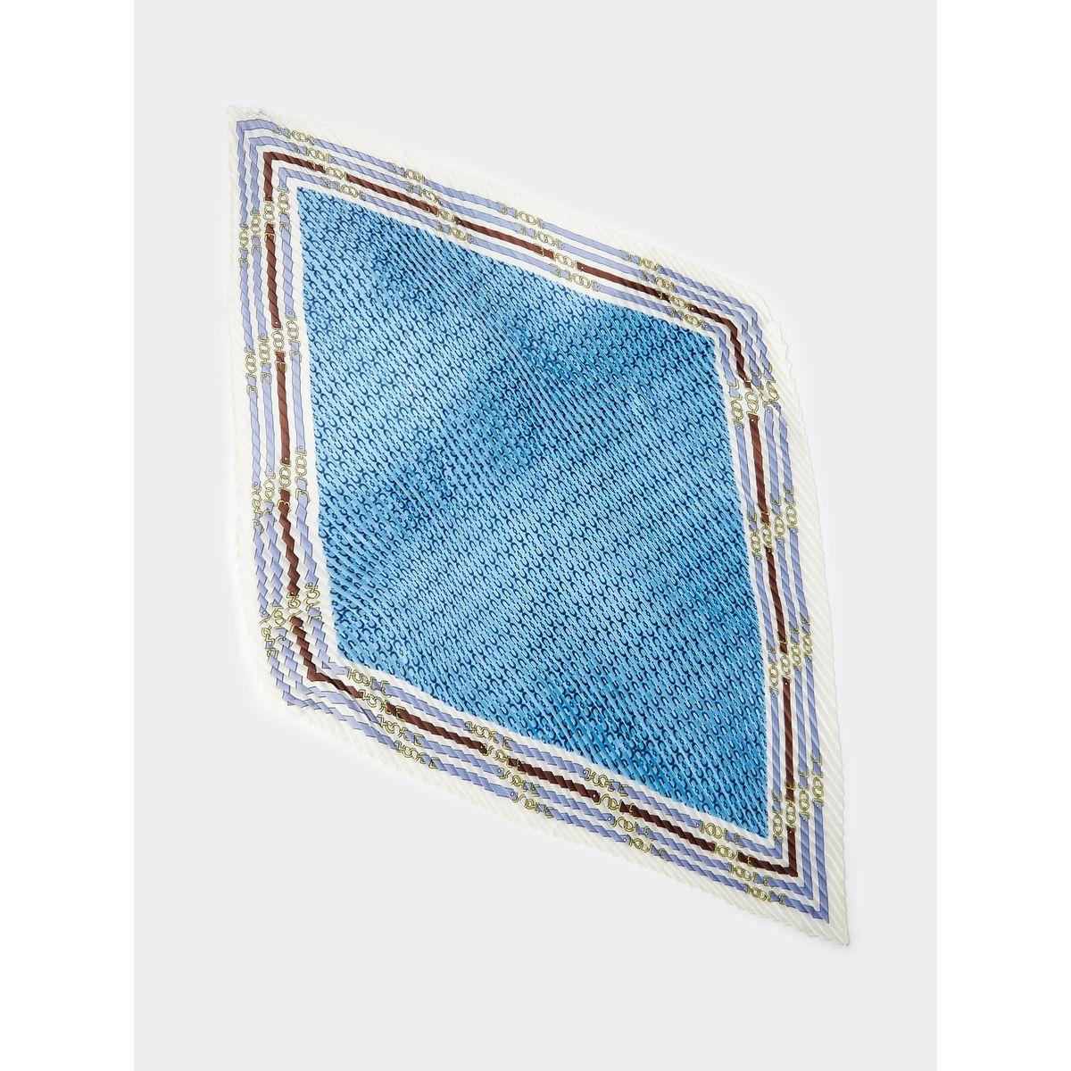 Styli Chain Print Pleated Neck Scarf-women-winterwear-scarves-image-1