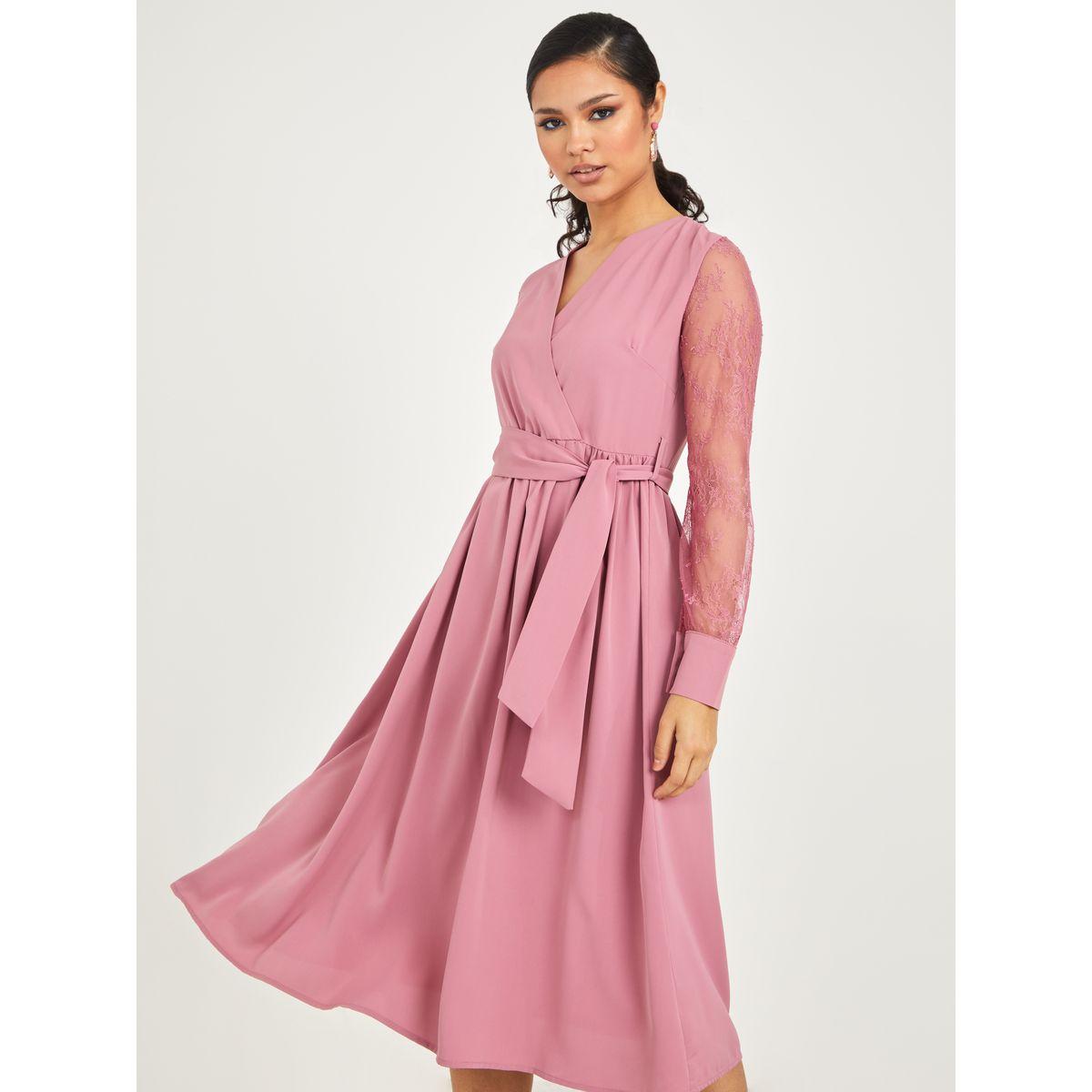فستان ميدي بنمط لف-women-clothing-dresses-image-1