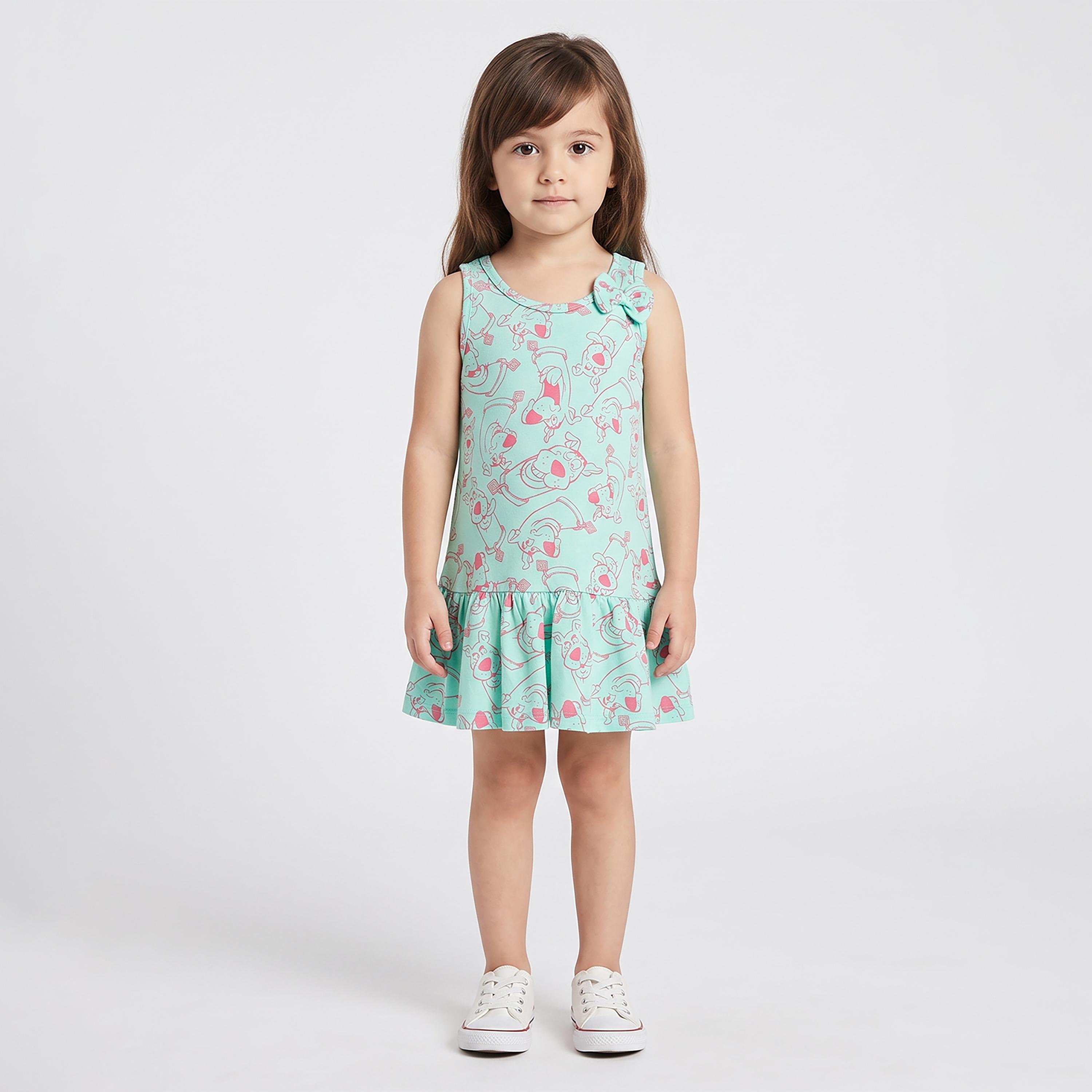 فستان بدون أكمام بطبعة رسوم كرتونية من بيبي كلو-girls-clothing-dressesandjumpsuits-image-1