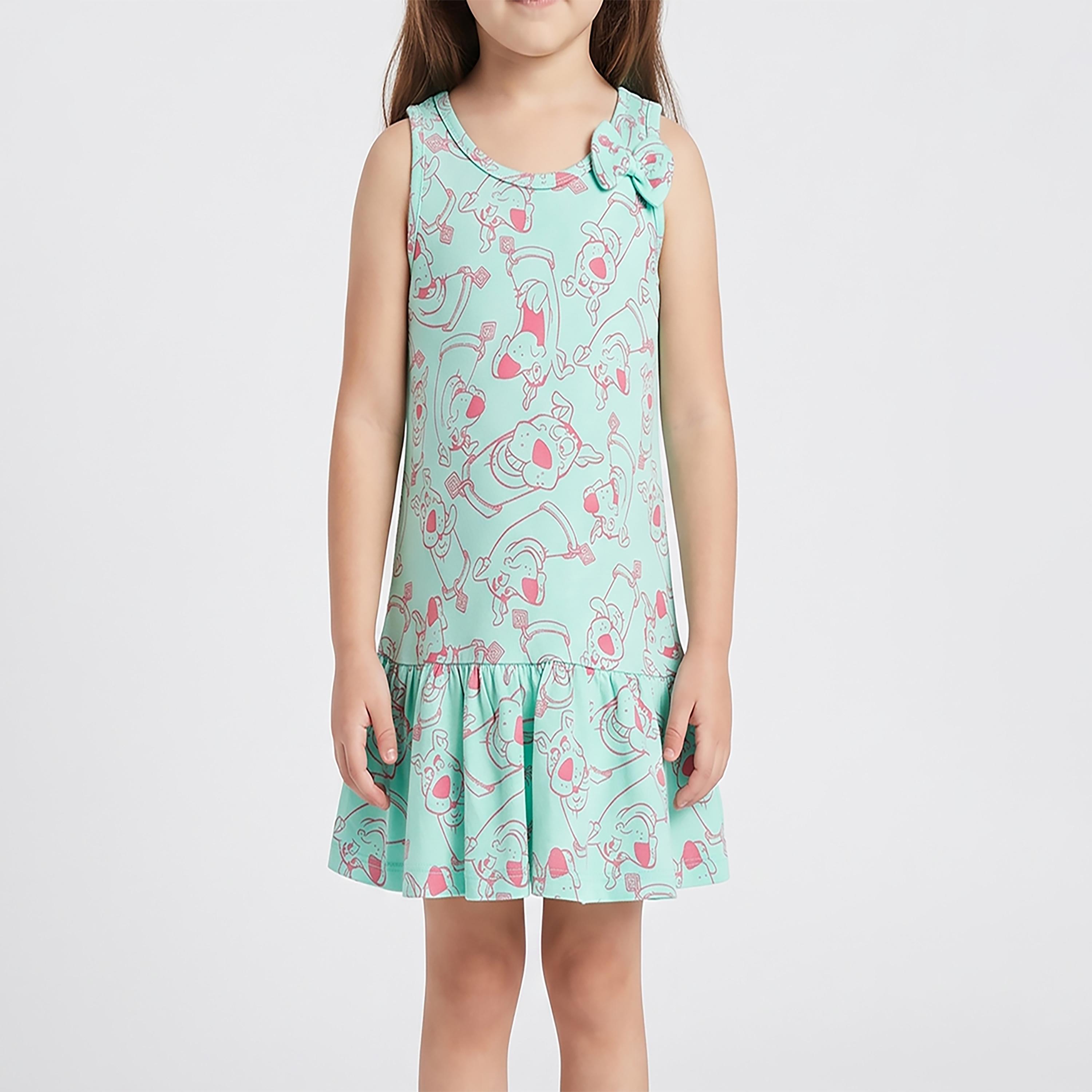 فستان بدون أكمام بطبعة رسوم كرتونية من بيبي كلو-girls-clothing-dressesandjumpsuits-image-5