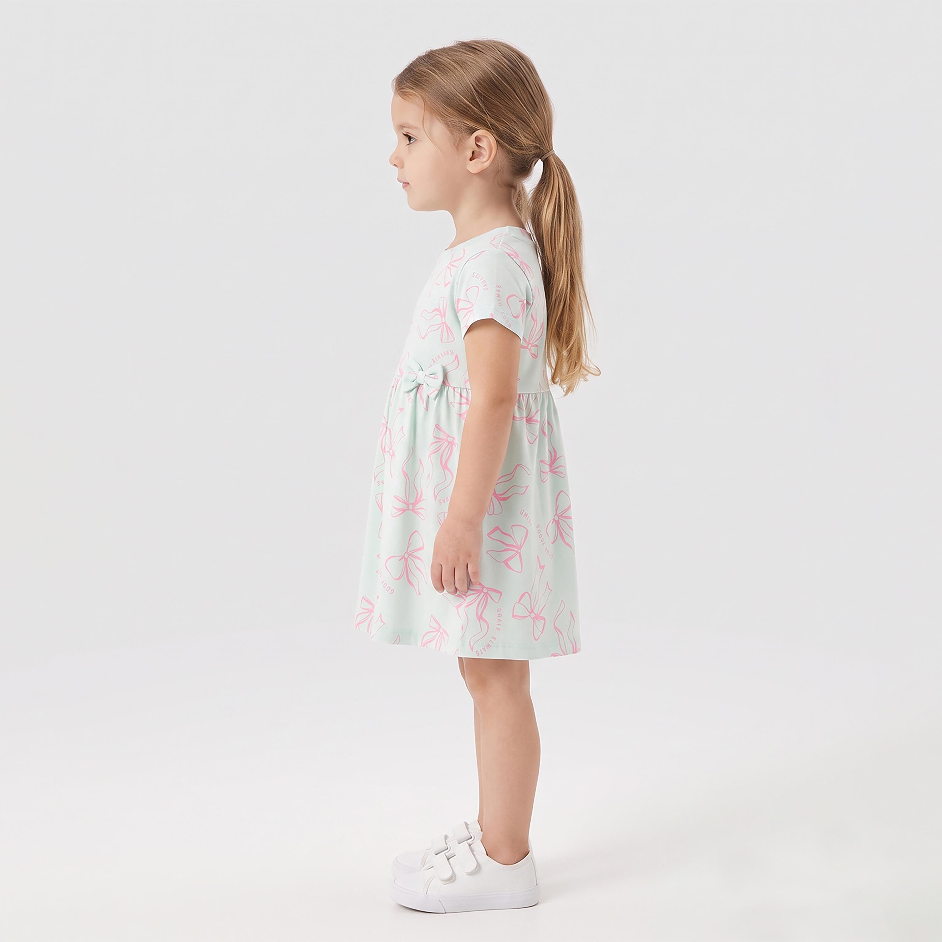 فستان صيفي بأكمام قصيرة بطبعة فيونكات من بيبي كلو-girls-clothing-dressesandjumpsuits-image-3