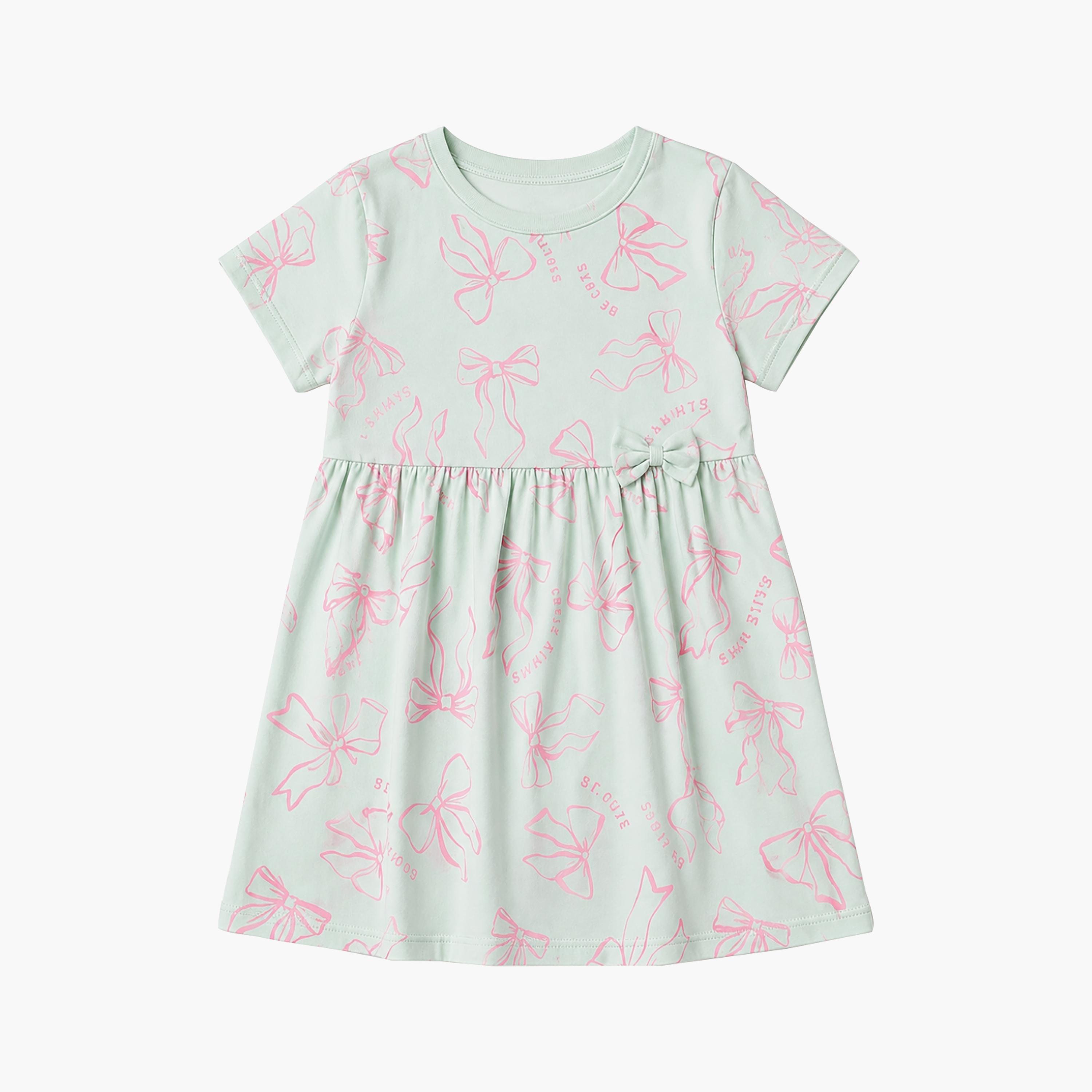 فستان صيفي بأكمام قصيرة بطبعة فيونكات من بيبي كلو-girls-clothing-dressesandjumpsuits-image-6