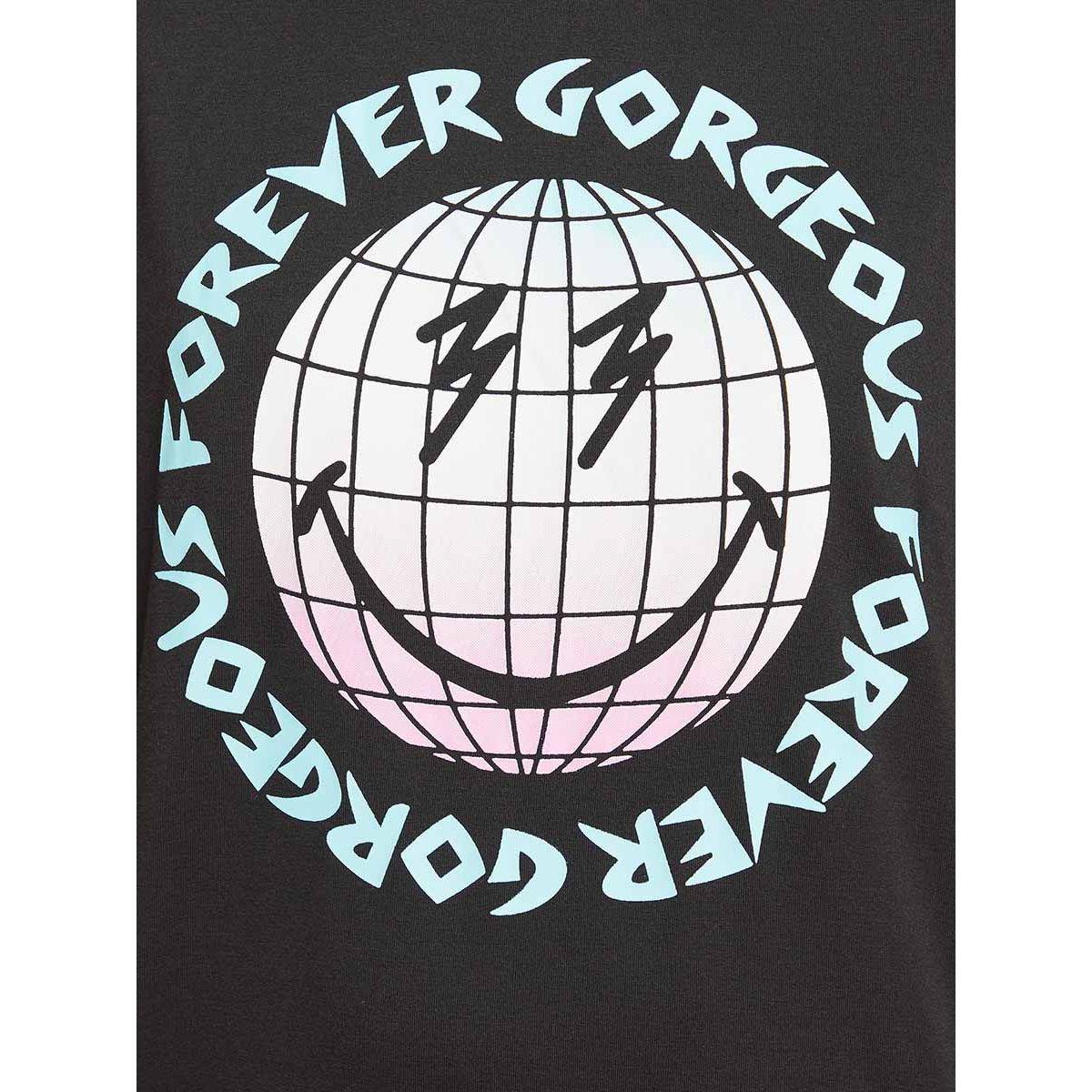 Styli Forever Gorgeous Graphic Print Longline T-shirt-women-clothing-tshirts-image-4
