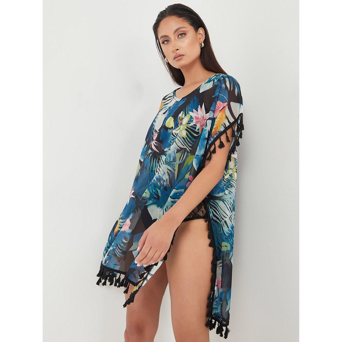 رداء بحر مزين بشراشيب-women-clothing-swimandbeach-beach-beachwear-image-1