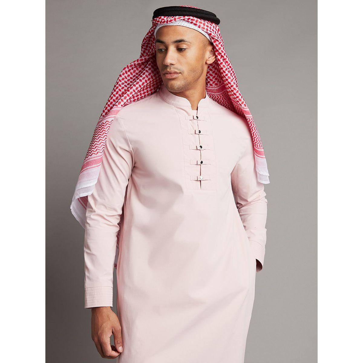 Styli Solid Thobe with Front Button Detail and Side Pocket-men-clothing-shirts-image-2
